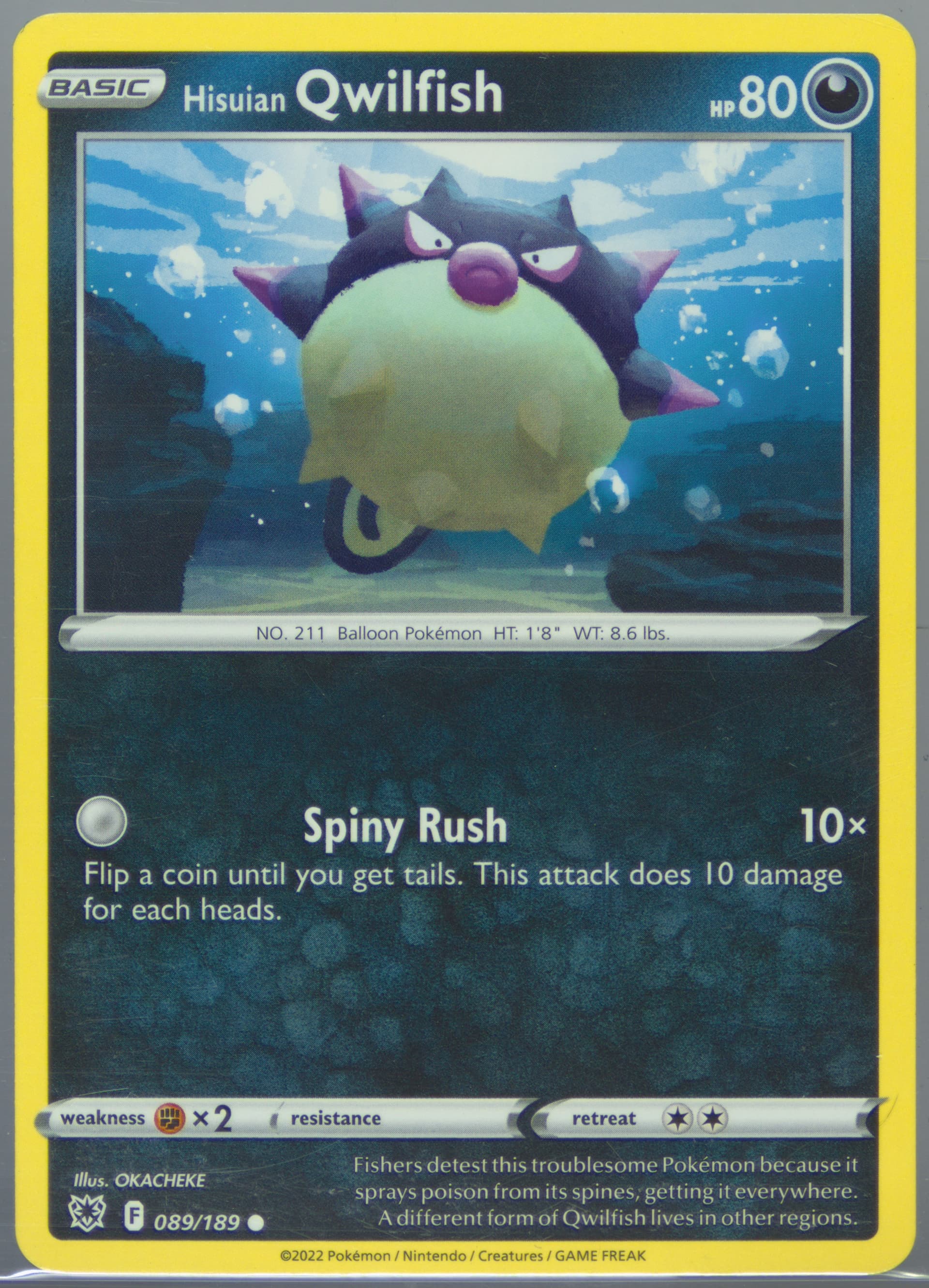 Hisuian Qwilfish (089) 2022 Pokemon Sword & Shield Astral Radiance