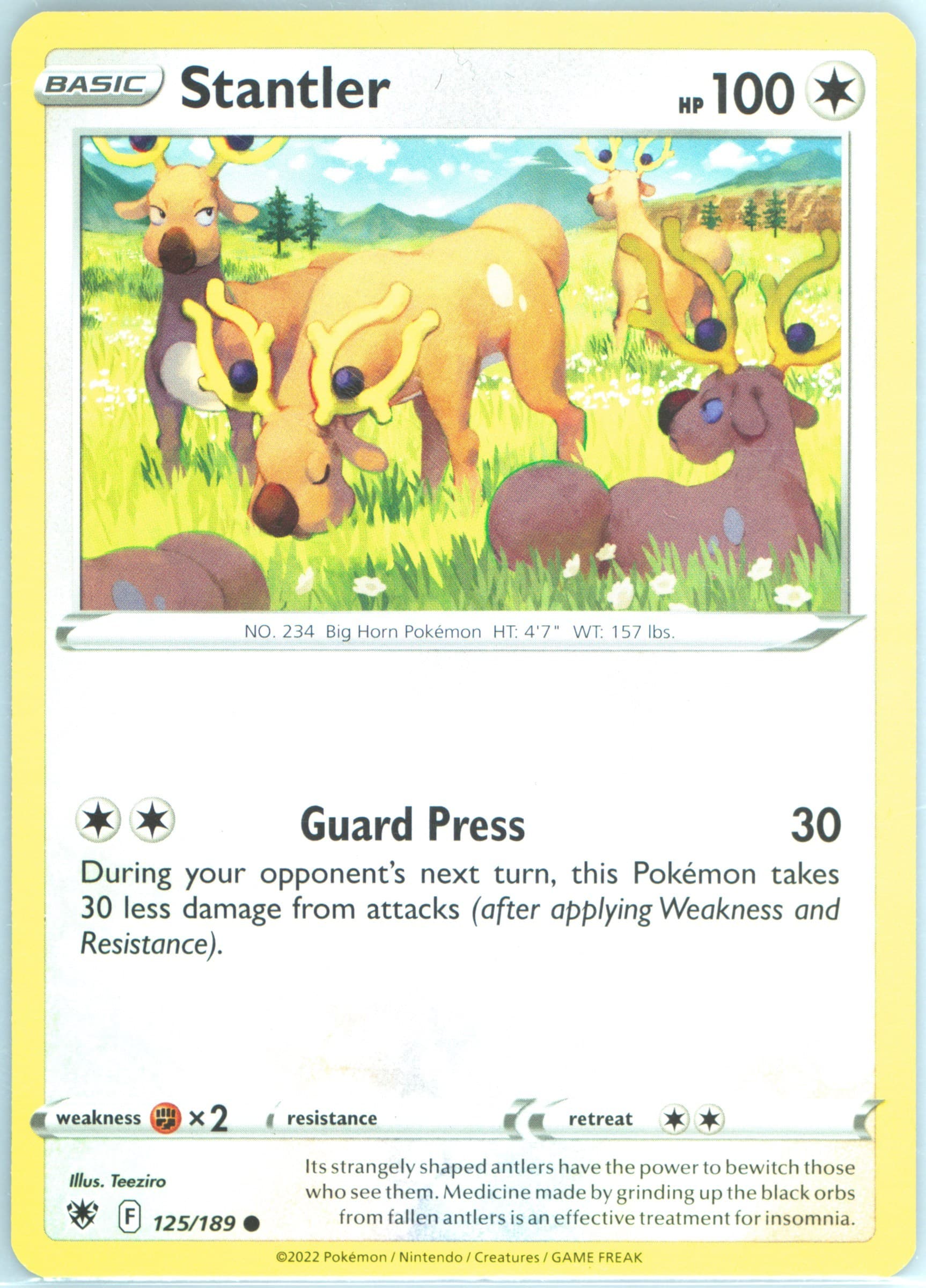 Stantler (125) 2022 Pokemon Sword & Shield Astral Radiance