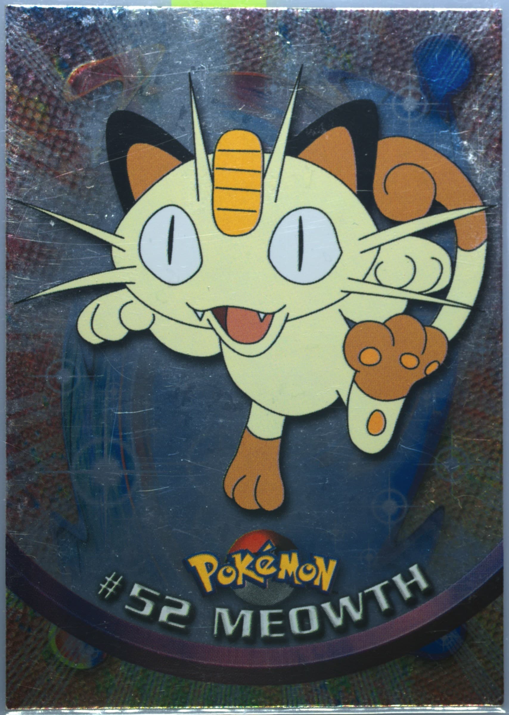 Meowth Foil-United Kingdom (52) 1999 Topps Pokemon TV