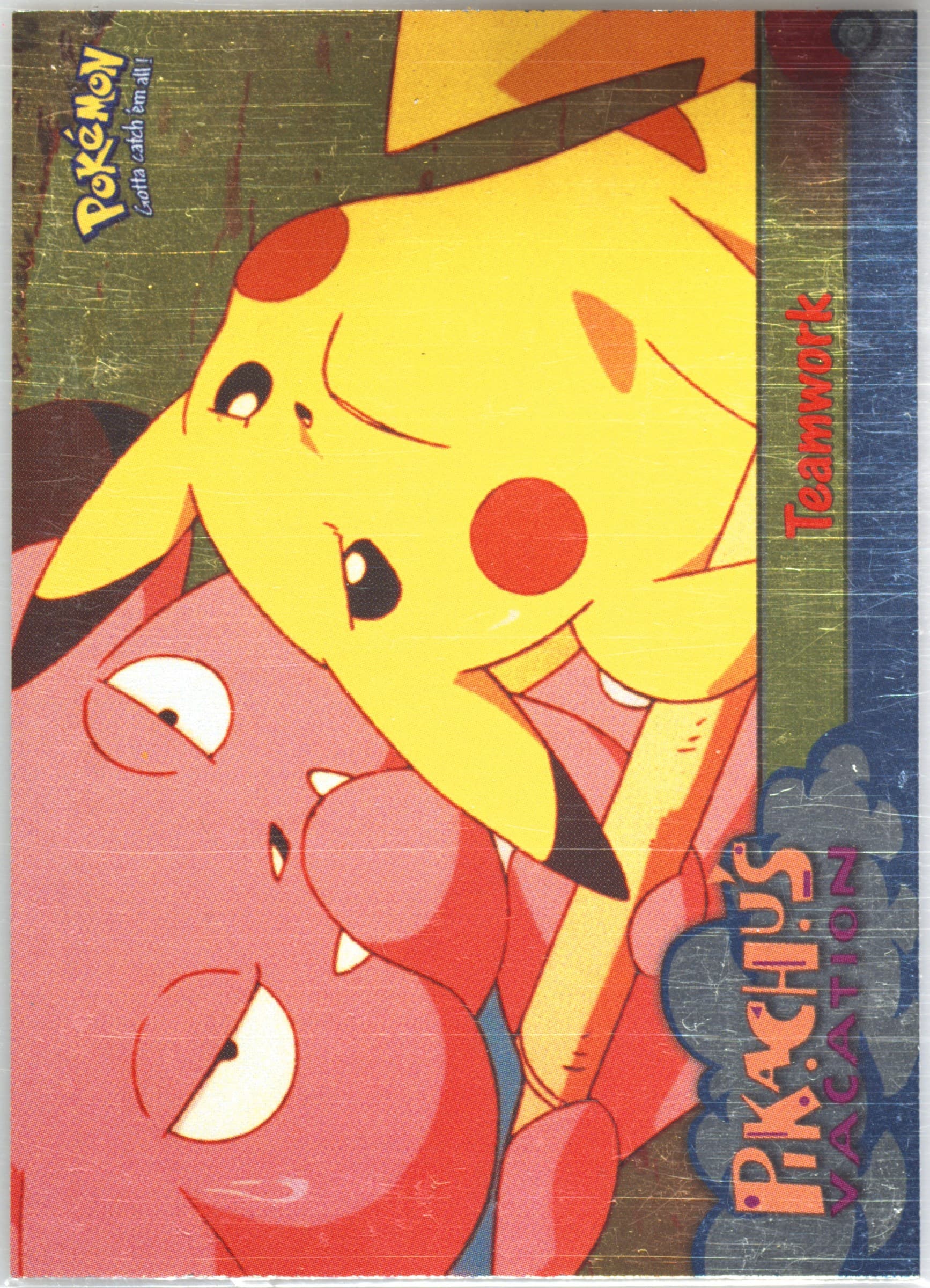 Movie Edition Teamwork-Corrected-Foil (54) 1999 Topps Pokemon the Movie Edt