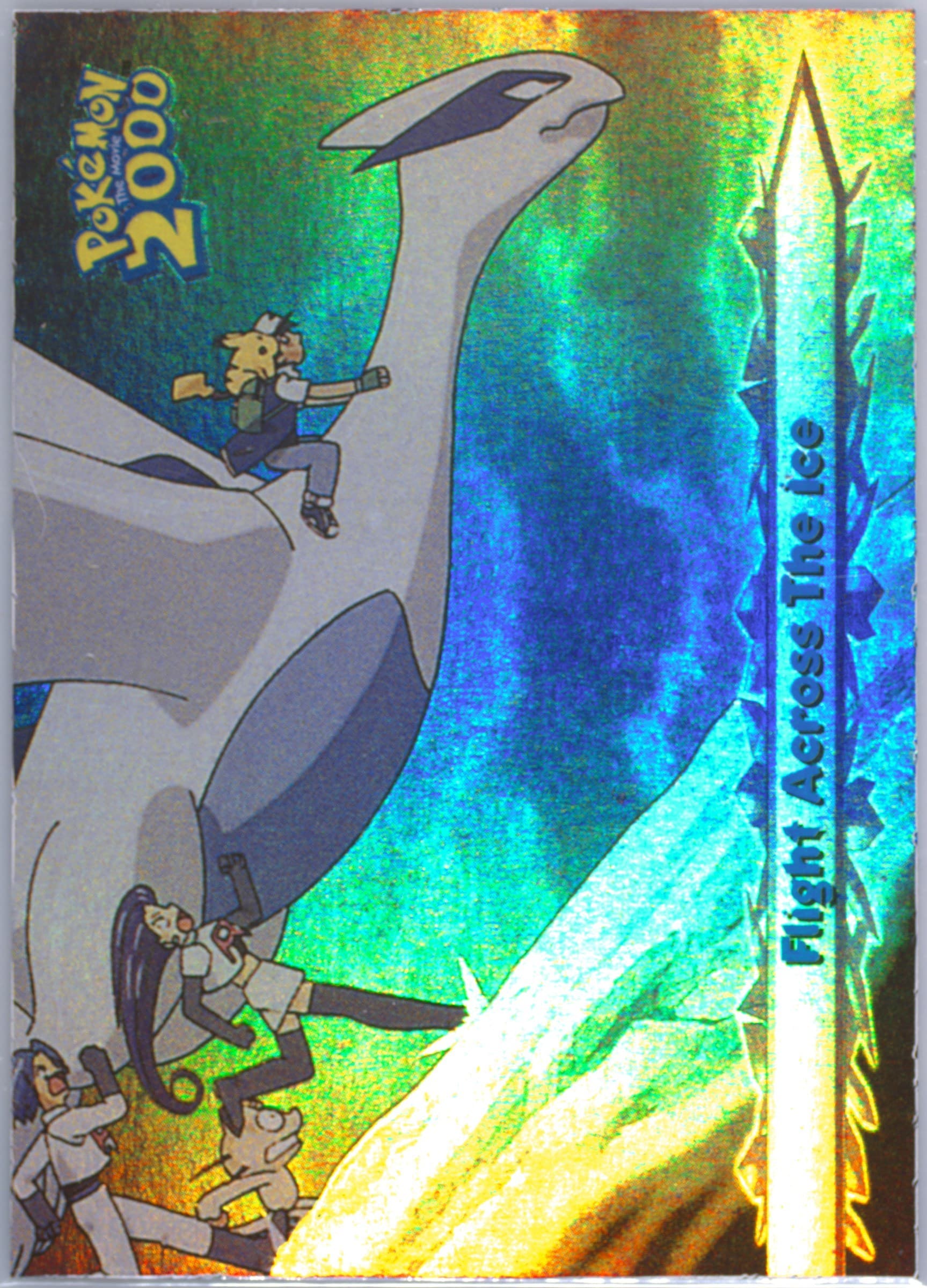 Flight Across the Ice Rainbow Foil (54) 2000 Topps Pokemon the Movie 2000
