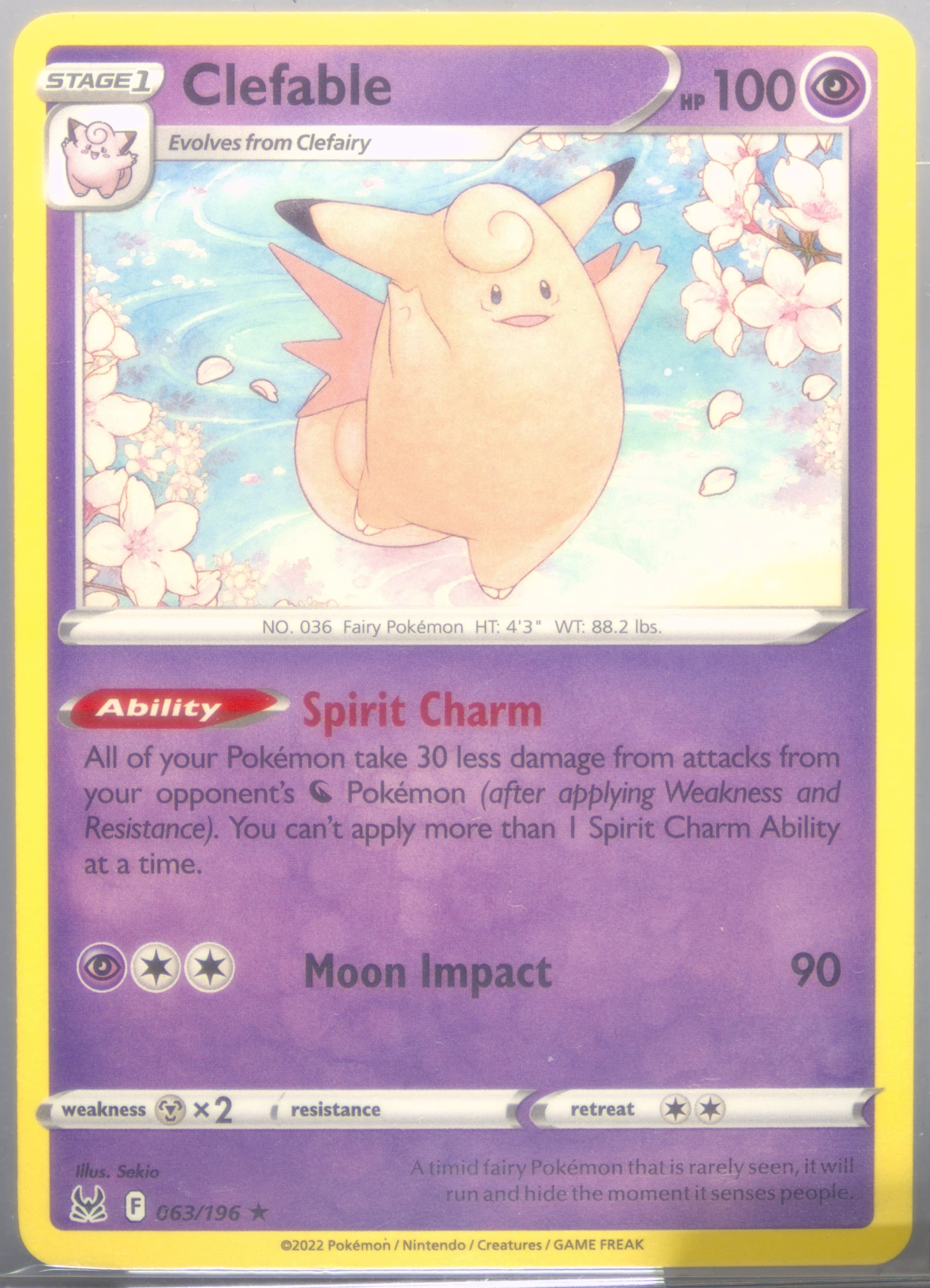 Clefable (063) 2022 Pokemon Sword & Shield Lost Origin