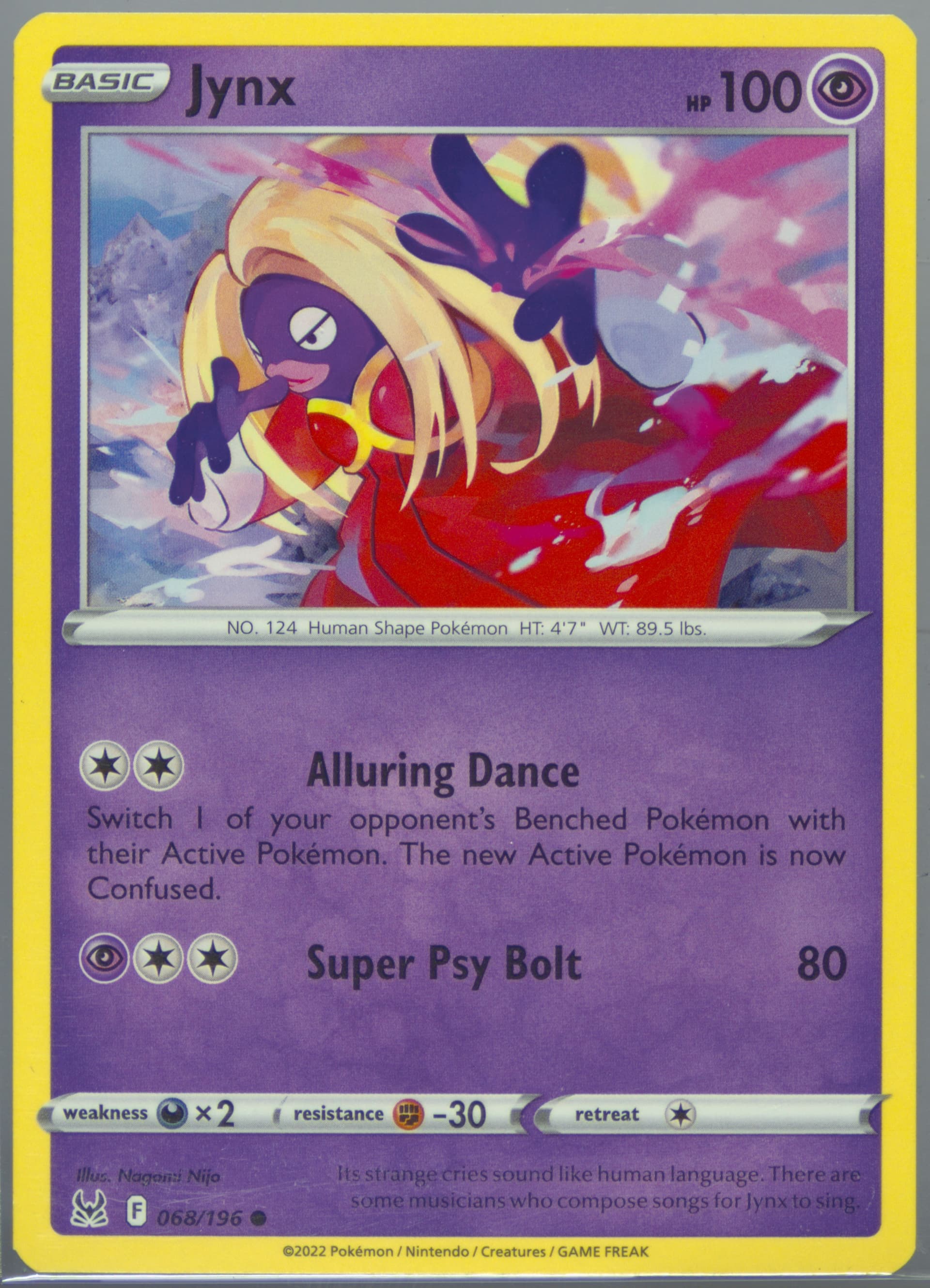 Jynx (068) 2022 Pokemon Sword & Shield Lost Origin