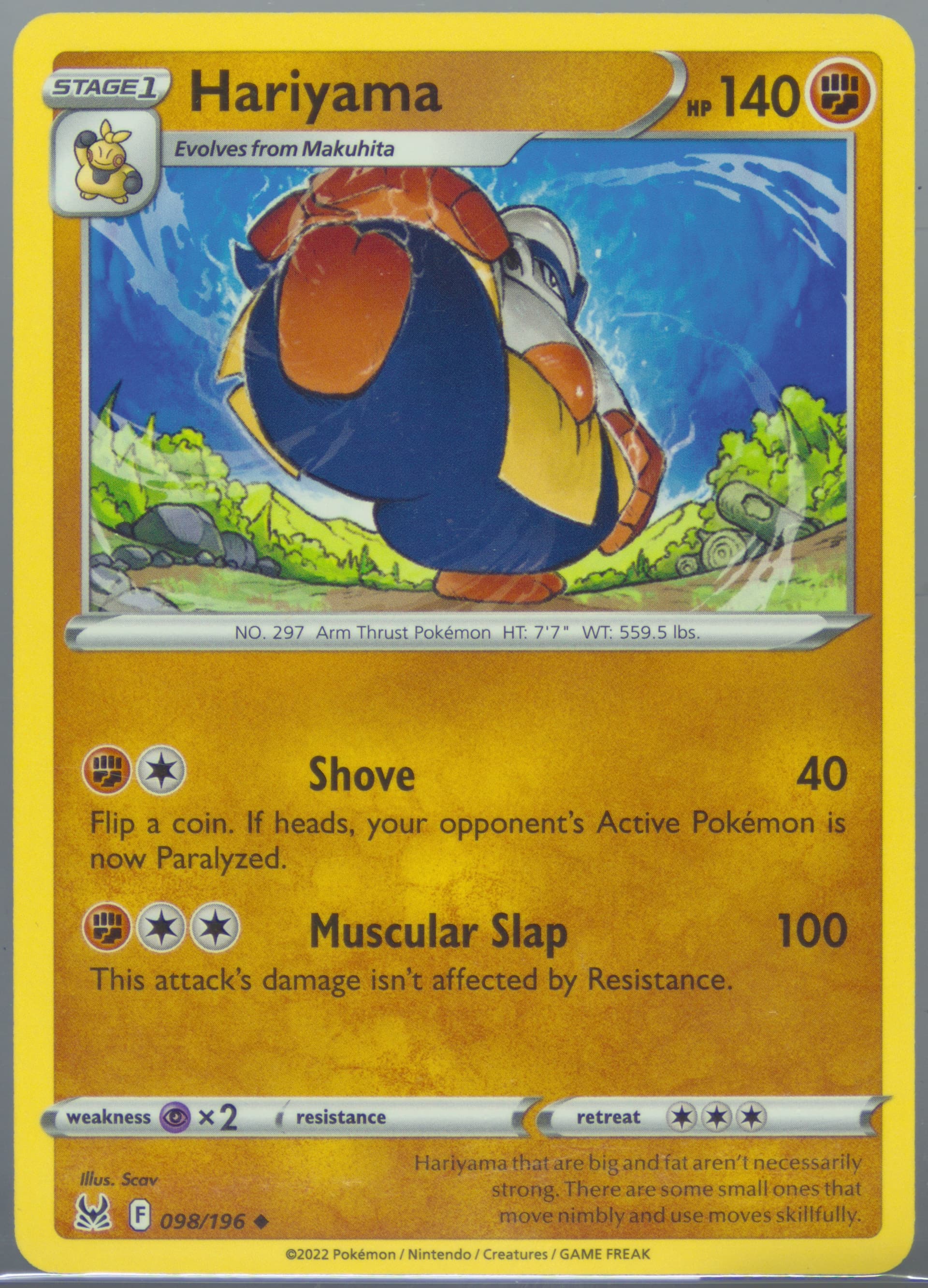 Hariyama (098) 2022 Pokemon Sword & Shield Lost Origin