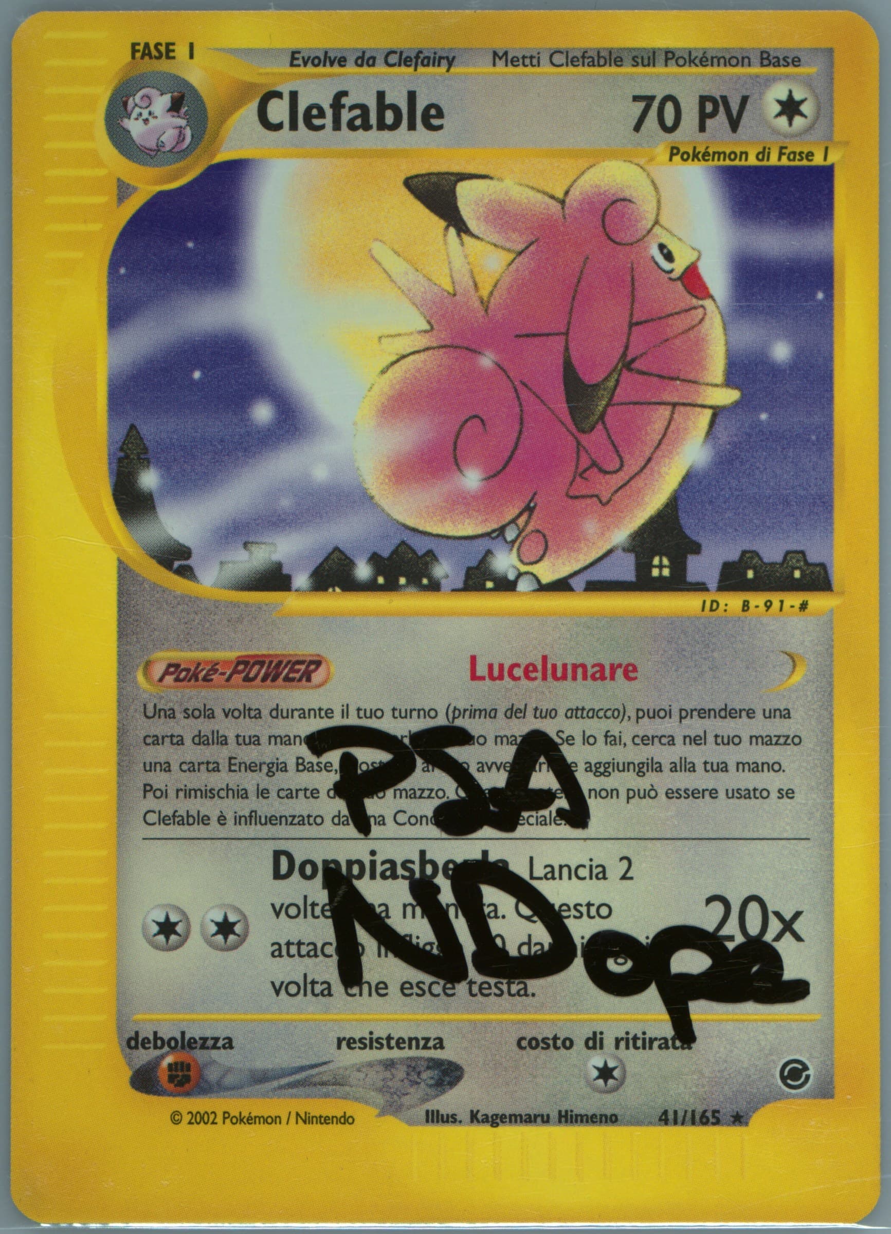 Clefable Italian (41) 2002 Pokemon Expedition