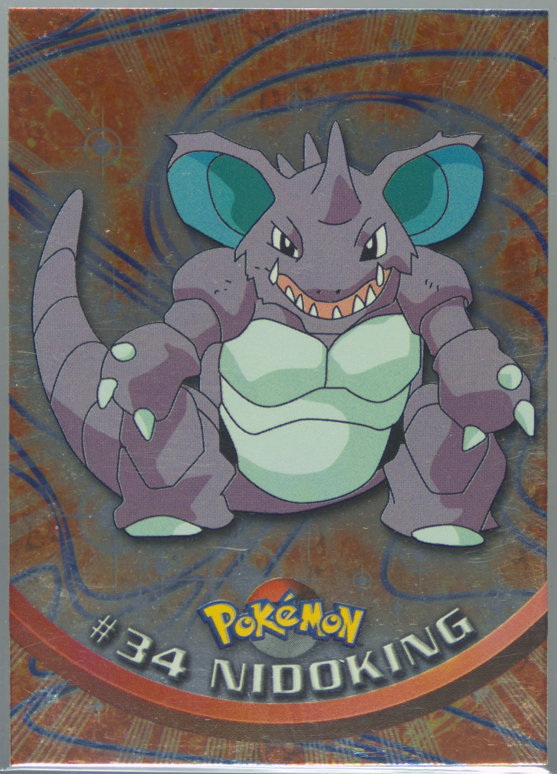 Nidoking Foil-United Kingdom (34) 1999 Topps Pokemon TV