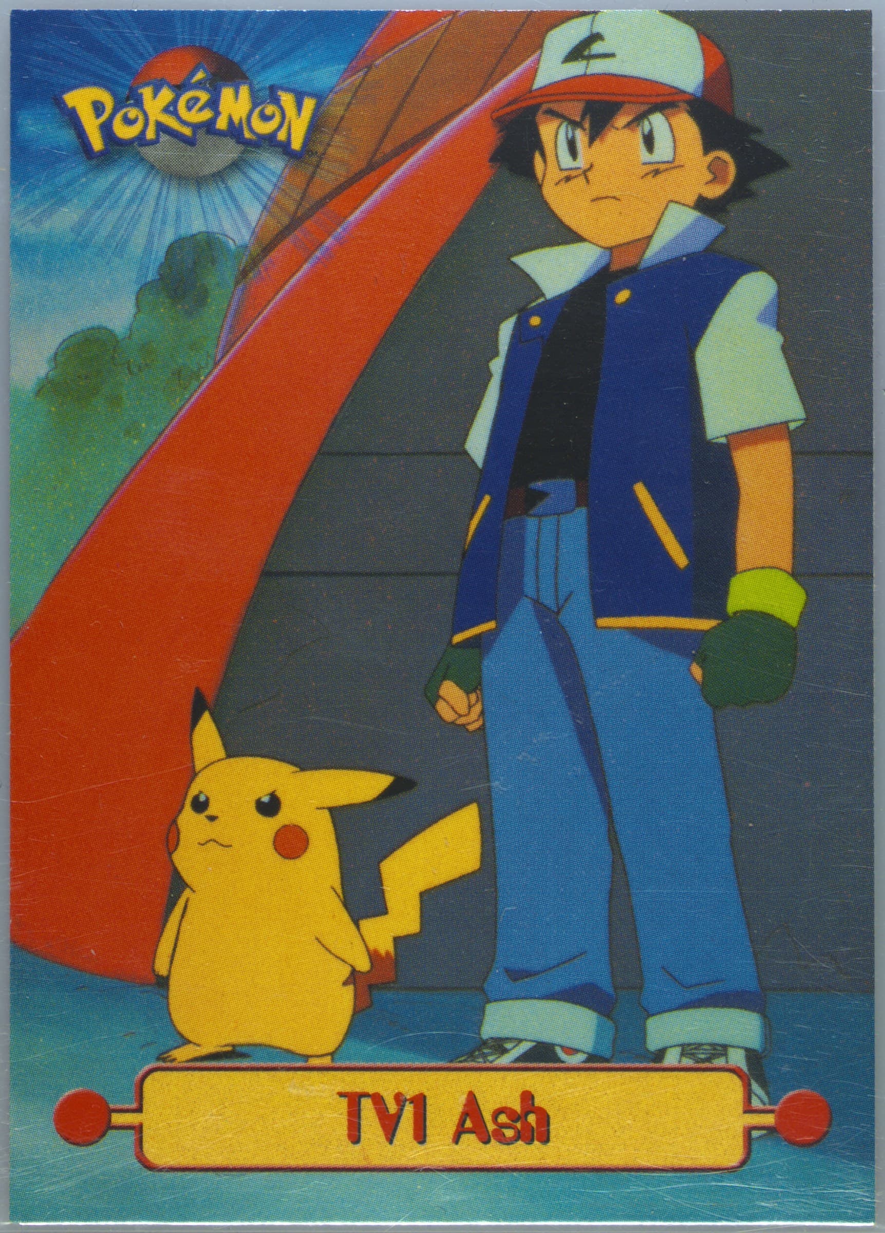 Ash Ketchum German (TV1) 1999 Topps Pokemon Series 1 Character Cards
