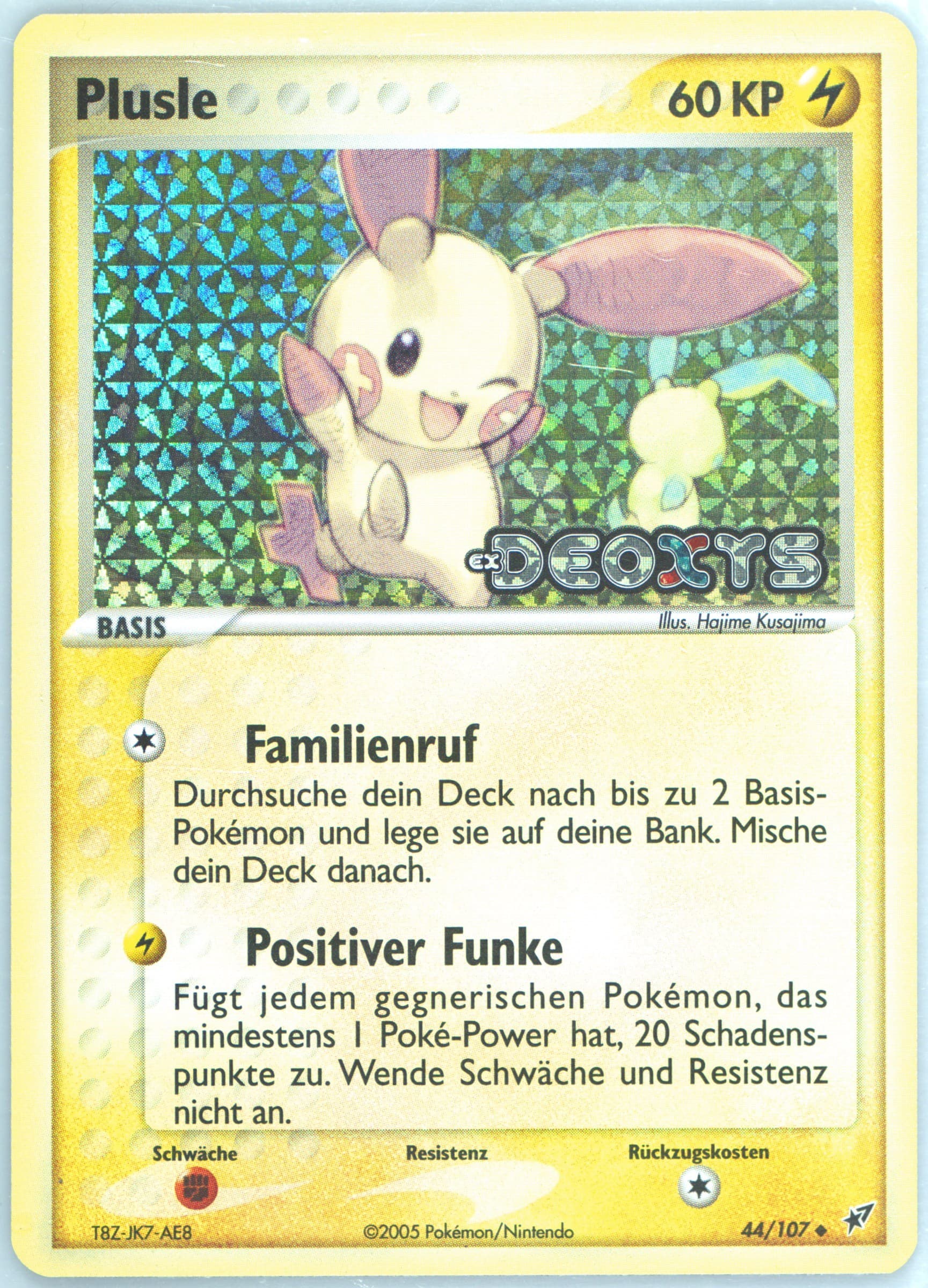 Plusle-Reverse Foil German (44) 2005 Pokemon EX Deoxys