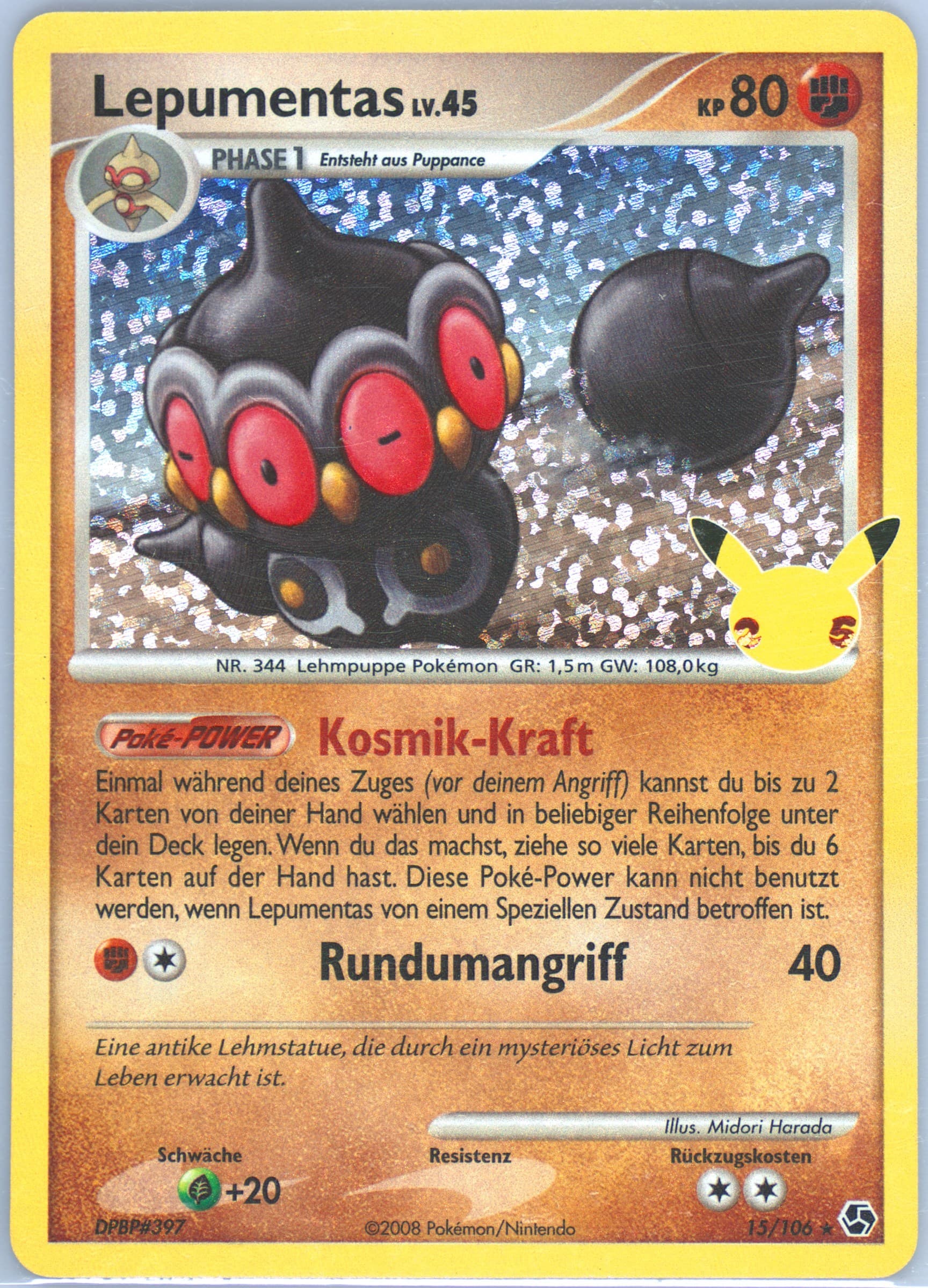 Lepumentas-Holo German (15) 2021 Pokemon Celebrations Classic Collection