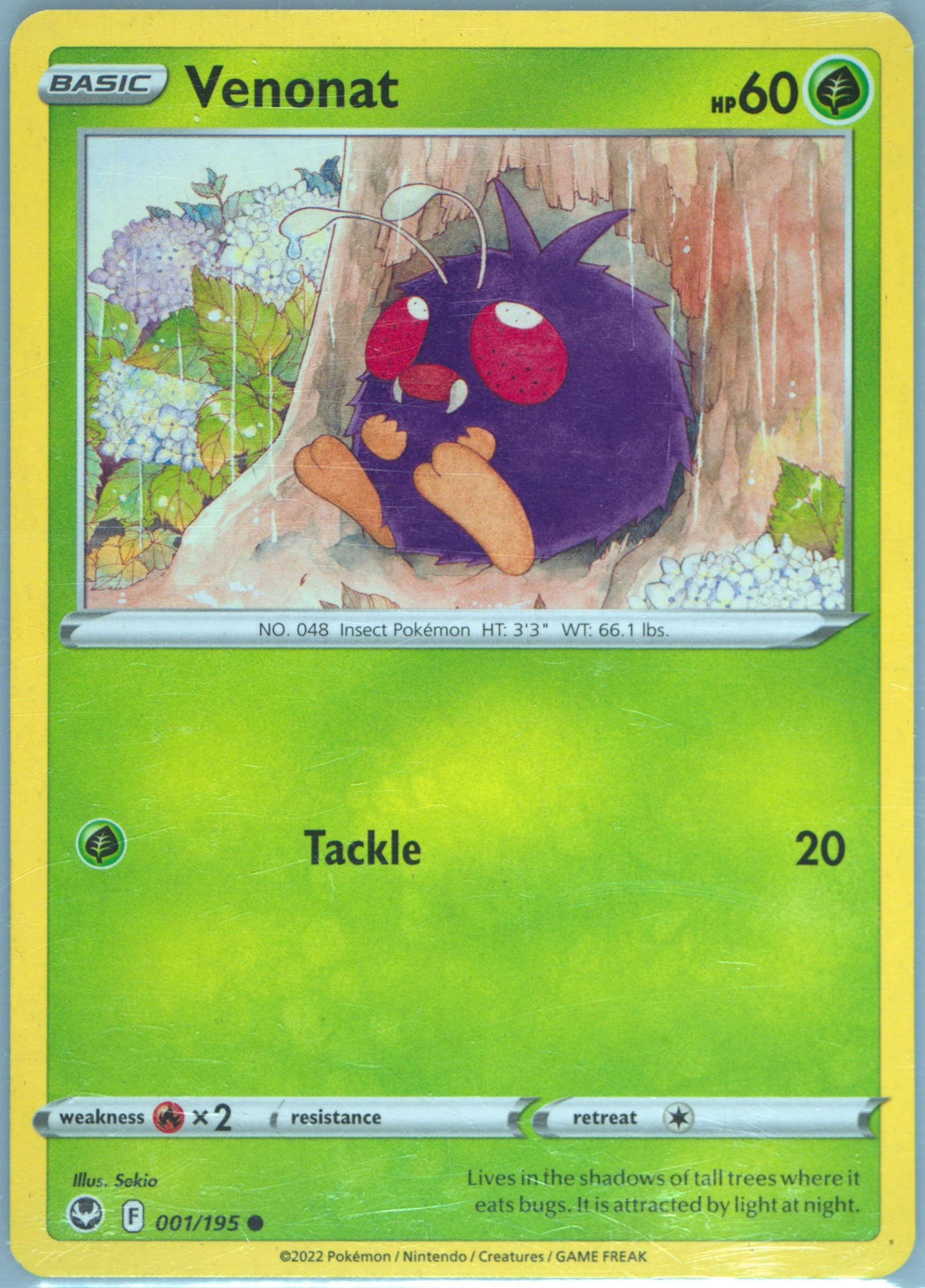 Venonat (001) 2022 Pokemon Sword & Shield Silver Tempest