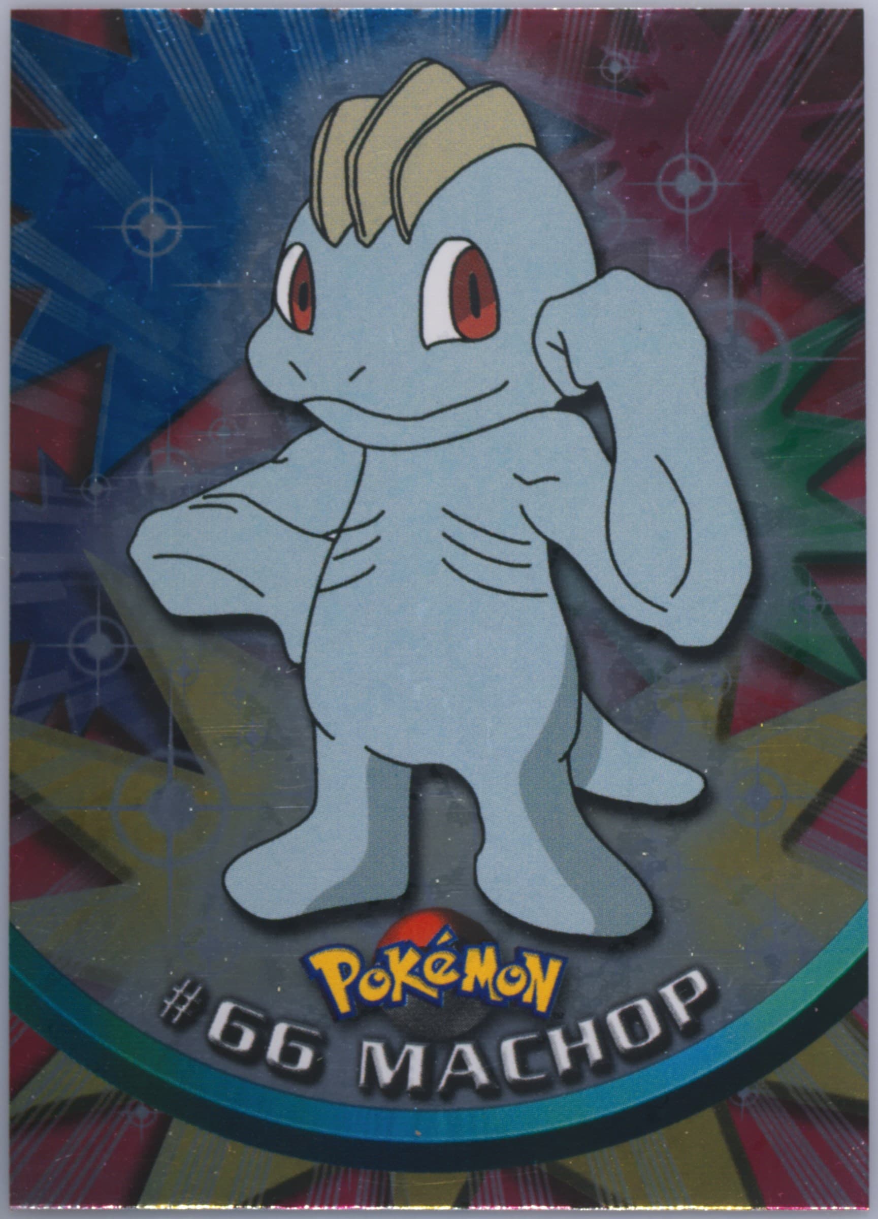 Machop Foil-Italian (66) 1999 Topps Pokemon TV