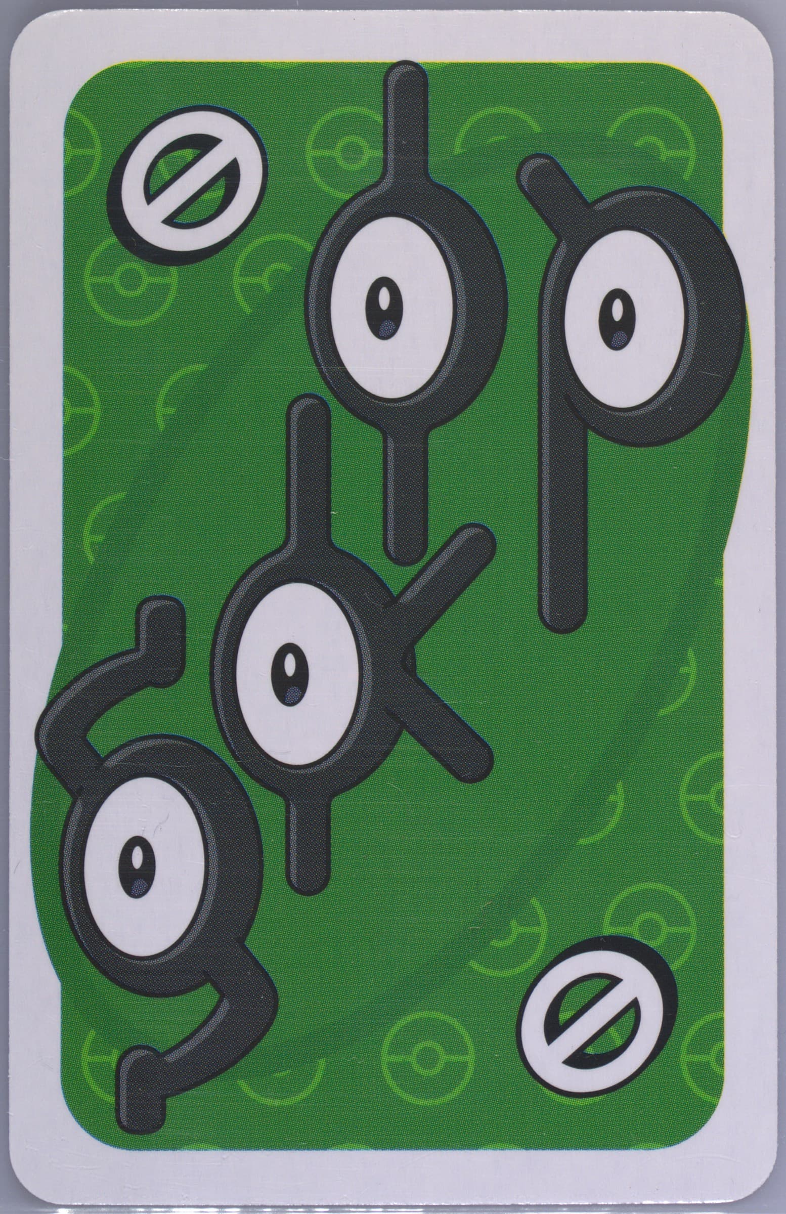 Unown Japanese Back-Green-Skip 2020 Uno Pokemon