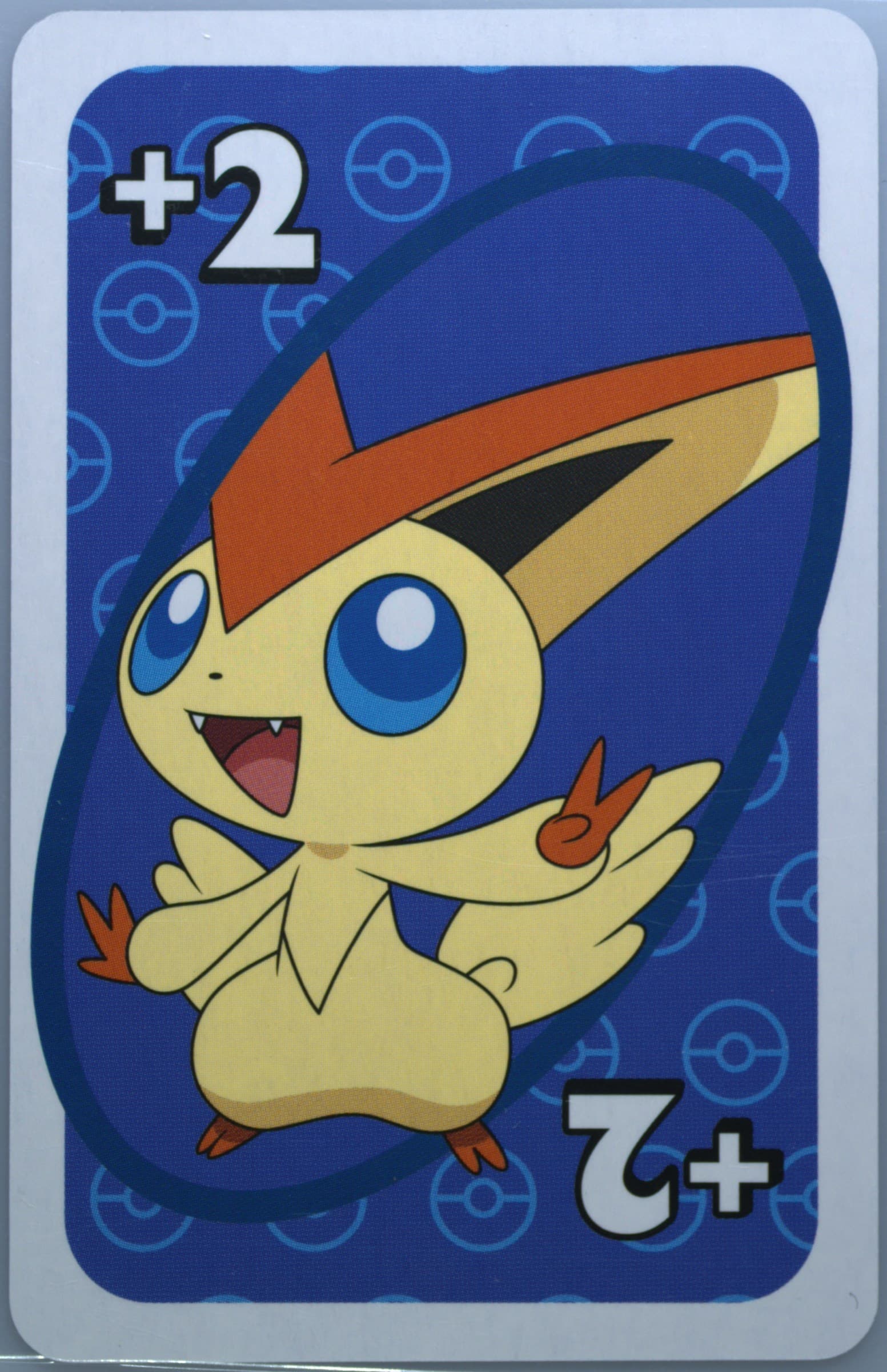 Victini Japanese Back-Blue-Draw 2 2020 Uno Pokemon
