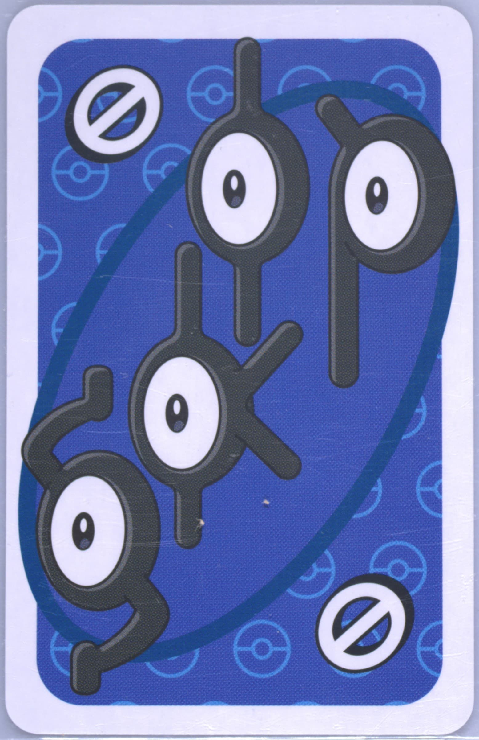 Unown Japanese Back-Blue-Skip 2020 Uno Pokemon