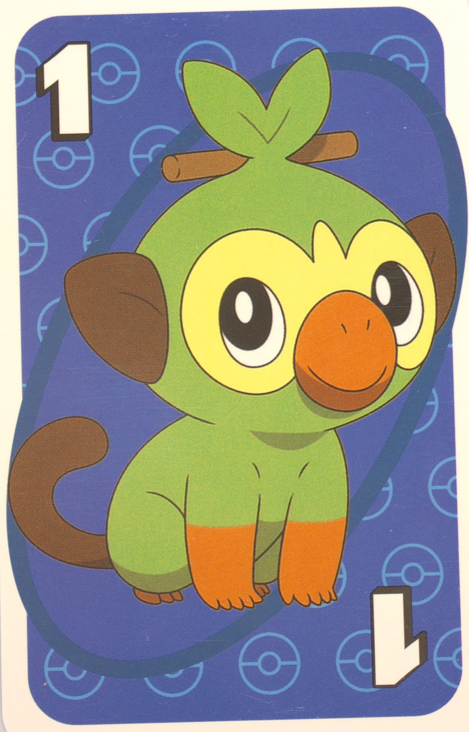 Grookey Asia Back-Blue-#1 2020 Uno Pokemon