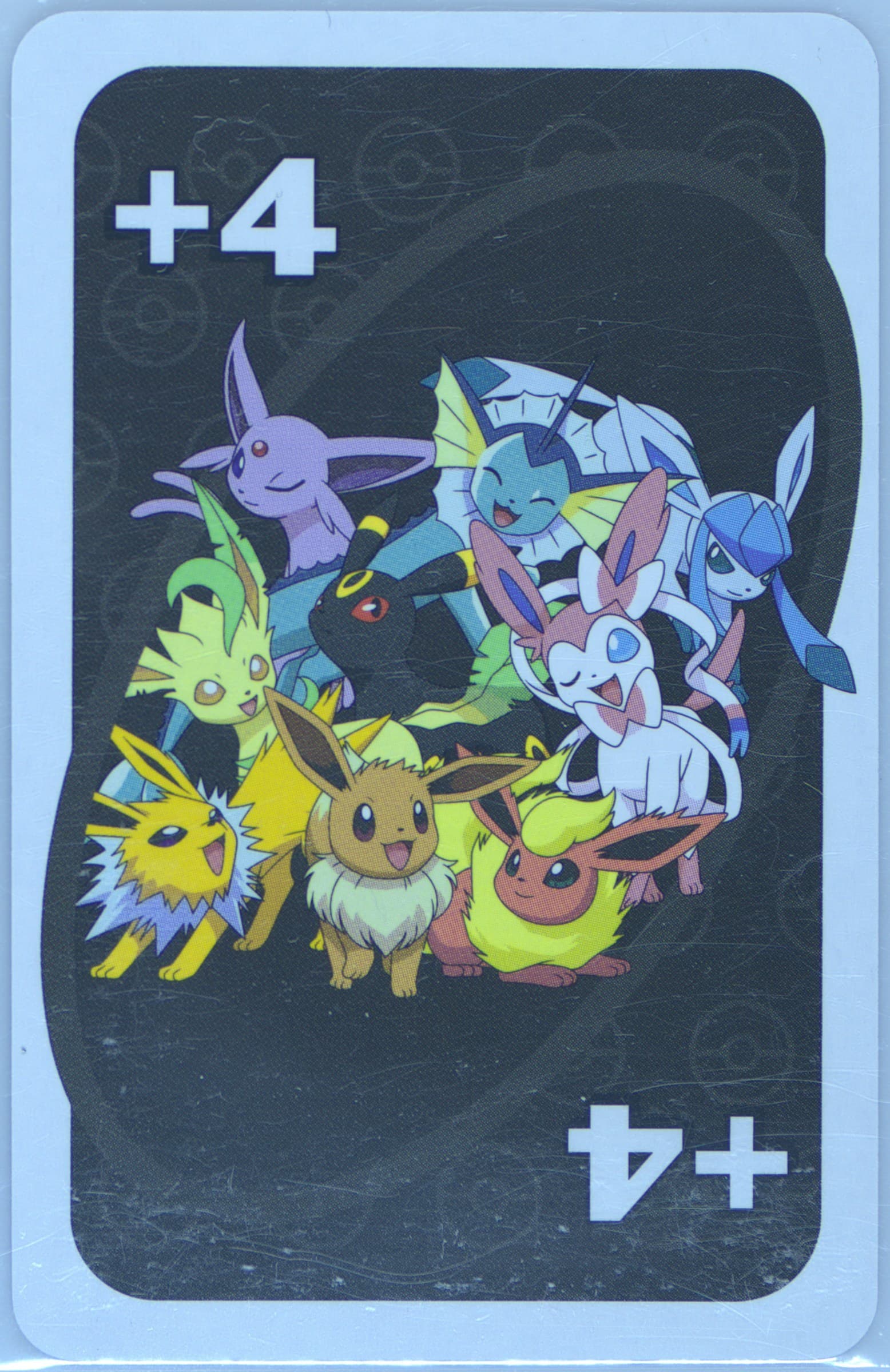 Eeveelutions Japanese Back-Wild-Draw 4 2020 Uno Pokemon
