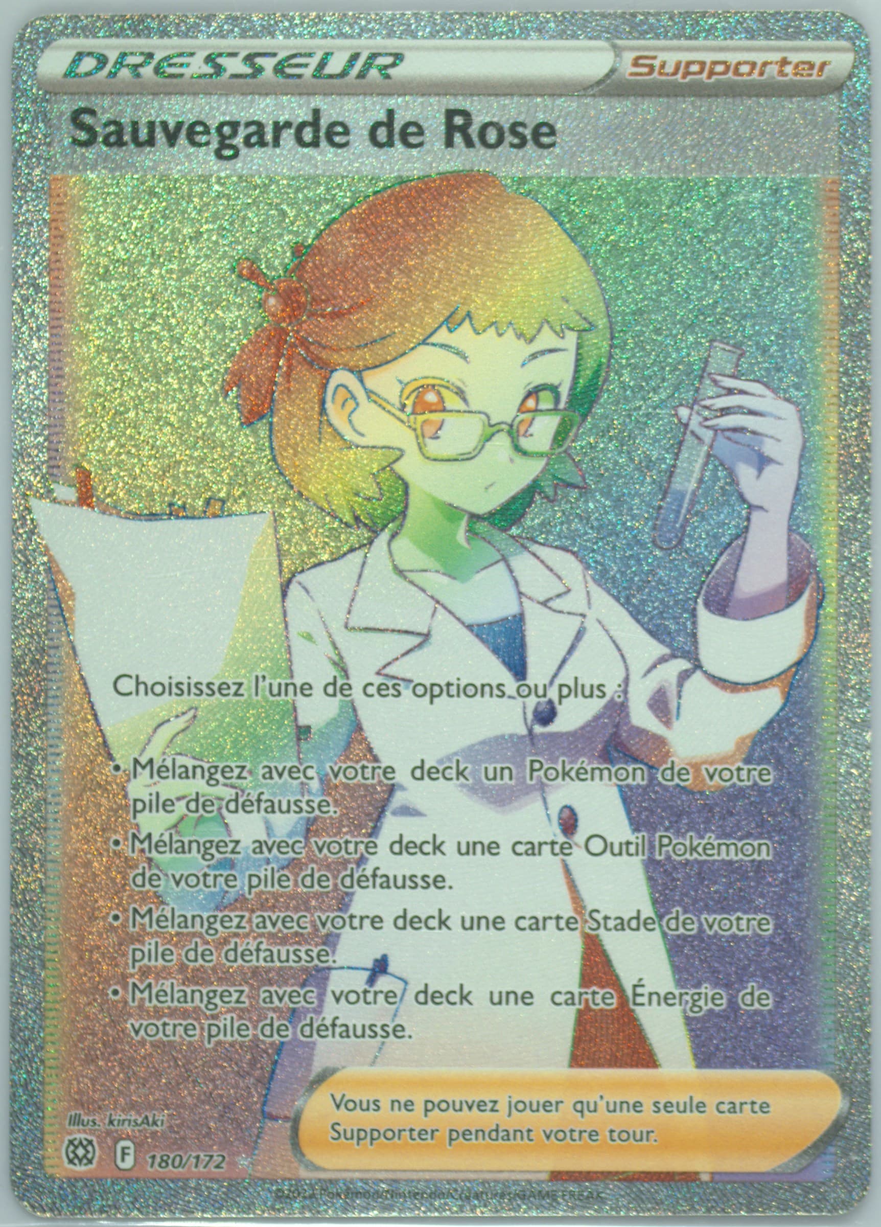 Full Art/Sauvegarde de Rose French-Secret (180) 2022 Pokemon Sword & Shield Brilliant Stars