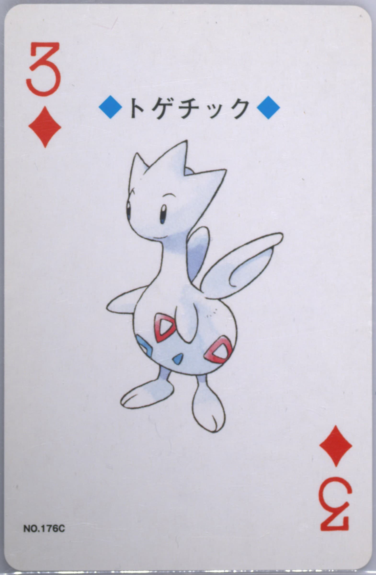 Togetic 3 of Diamonds (176C) 2000 Pokemon Gold Version Playing Cards