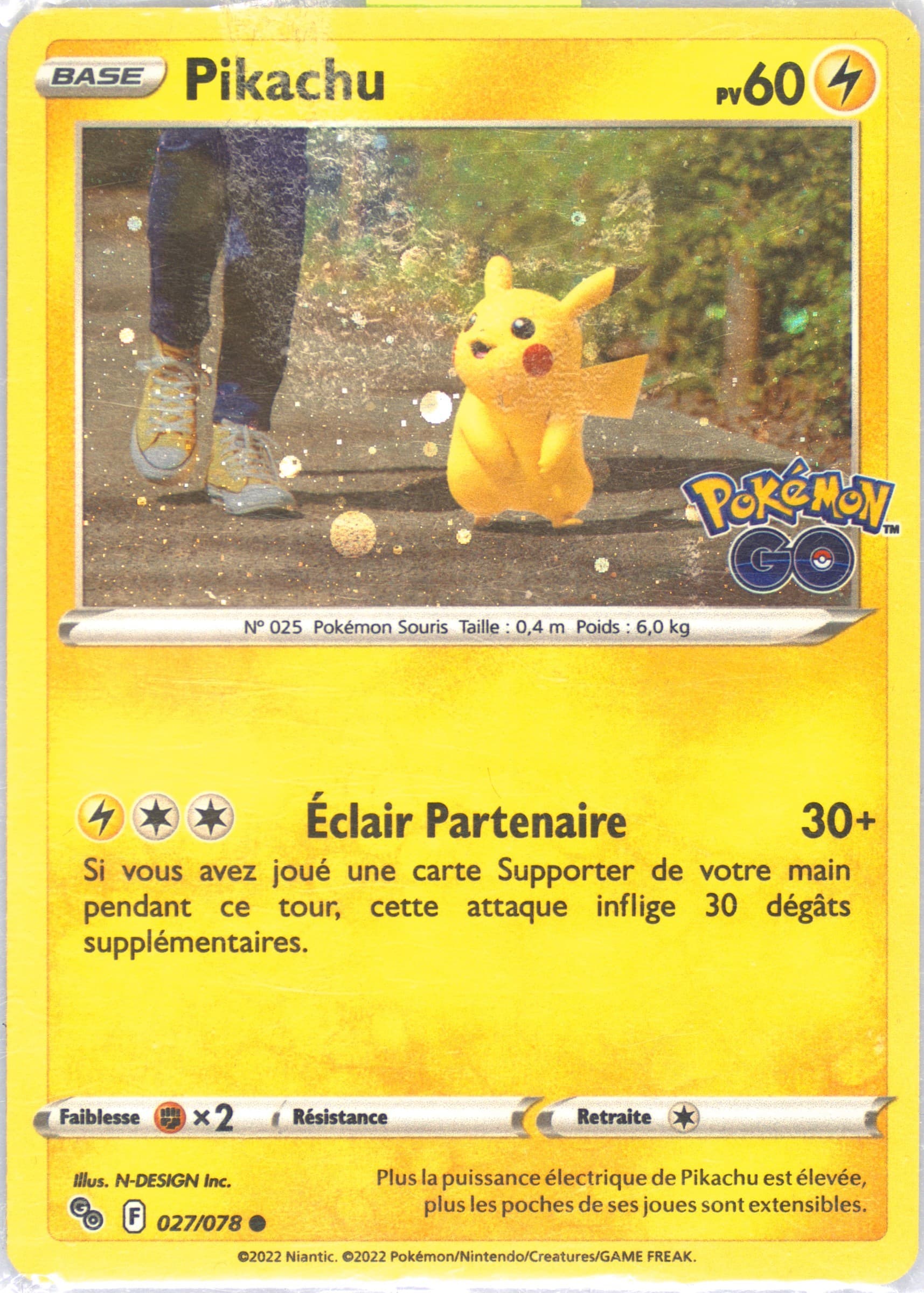 Pikachu-Holo French (027) 2022 Pokemon Go
