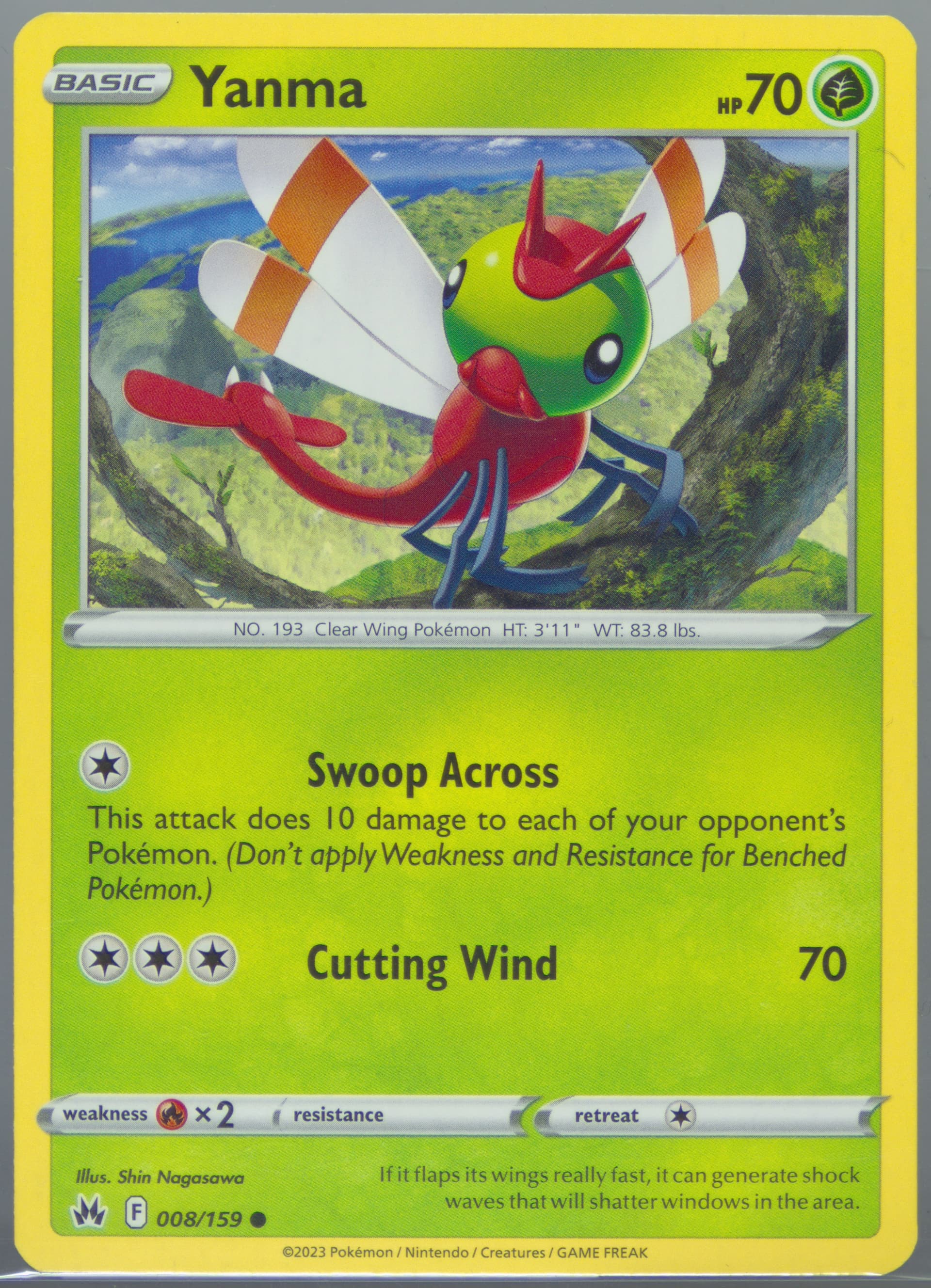 Yanma (008) 2023 Pokemon Sword and Shield Crown Zenith