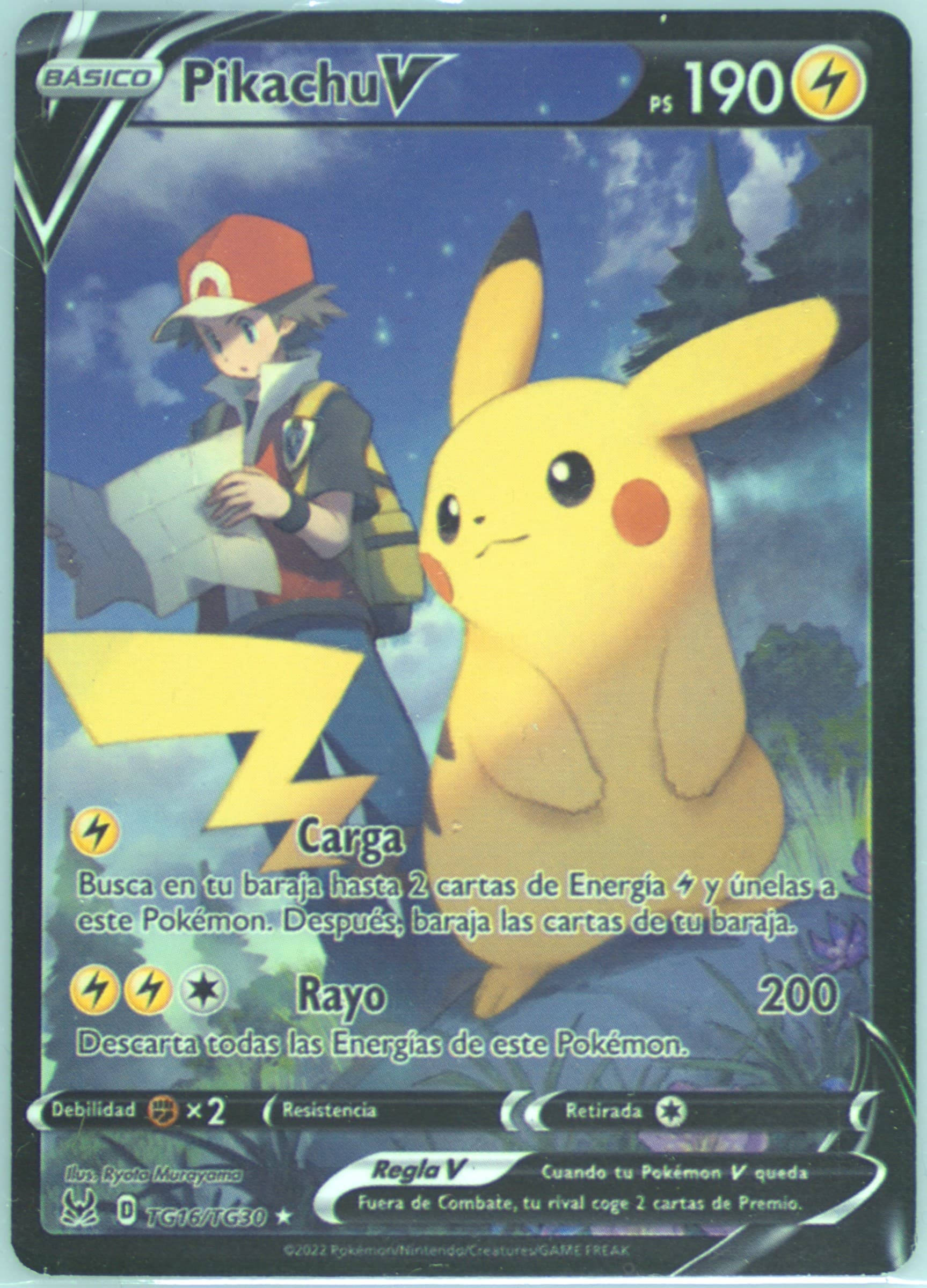 Full Art/Pikachu V Spanish (TG16) 2022 Pokemon Sword & Shield Lost Origin