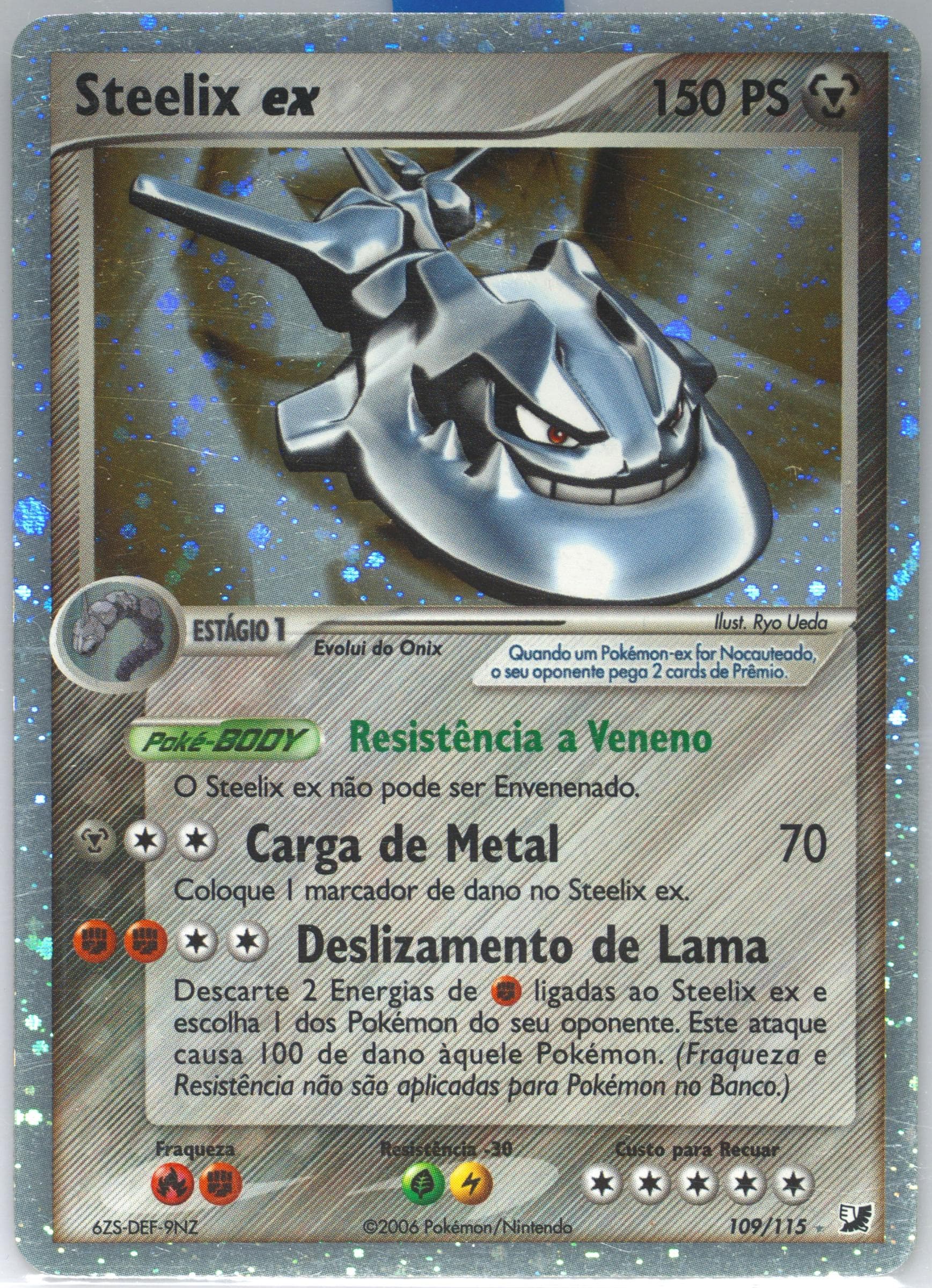 Steelix EX-Holo (109) 2006 Pokemon Portuguese EX Unseen Forces