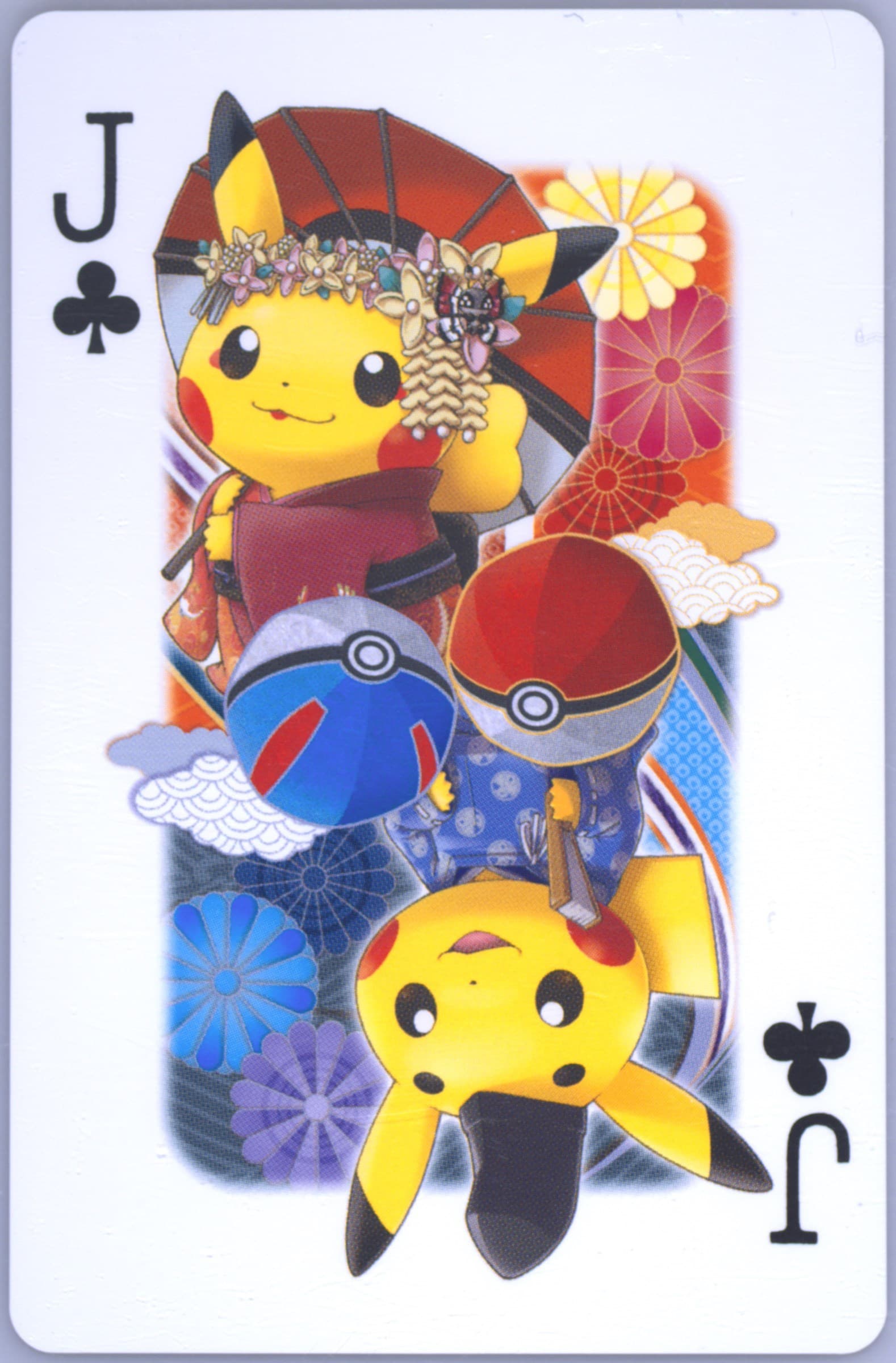 Jack of Clubs 2016 Pokemon Playing Cards Maiko Pikachu & Okuge Pikachu