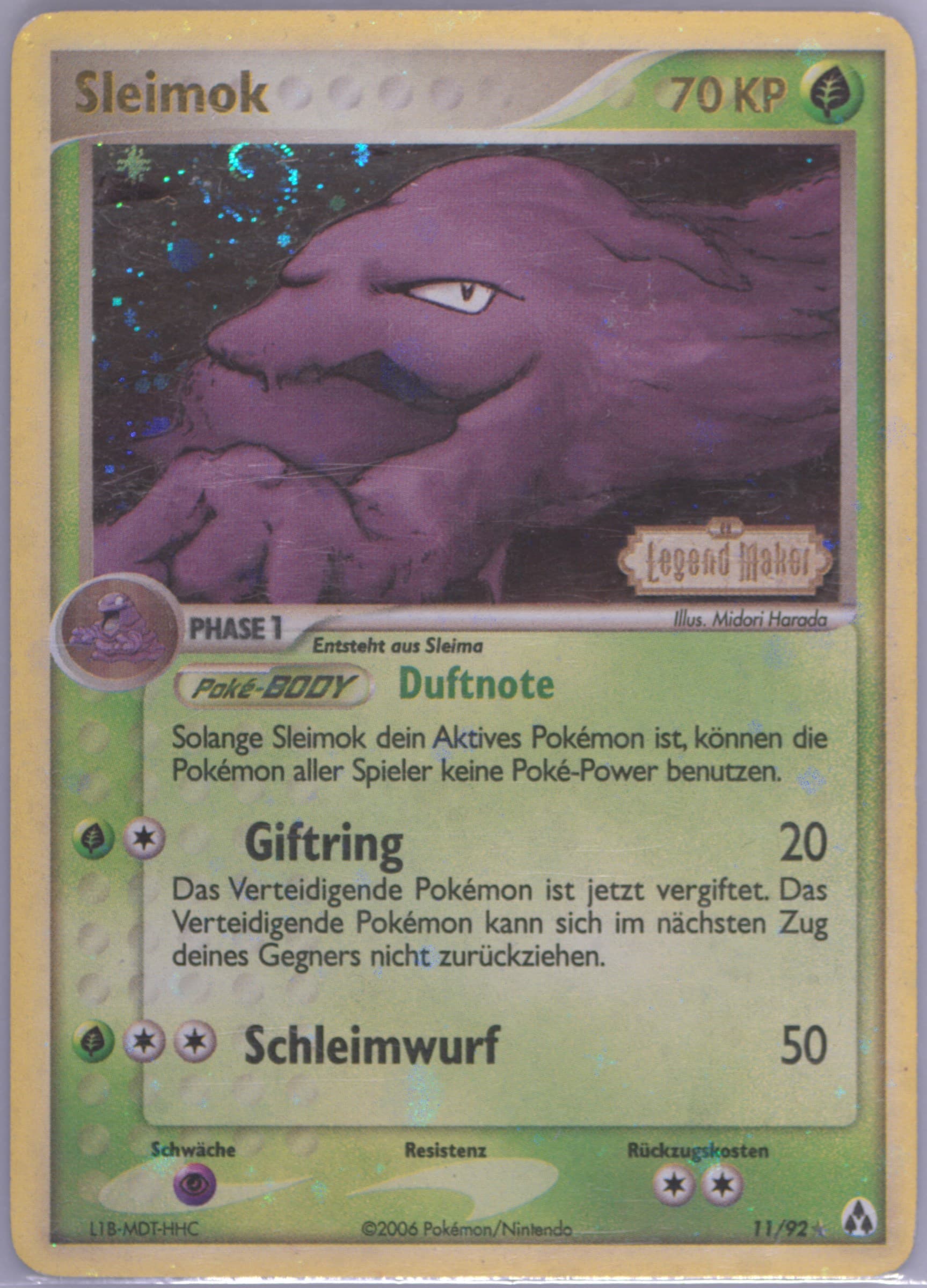 Sleimok-Reverse Foil German (11) 2006 Pokemon EX Legend Maker