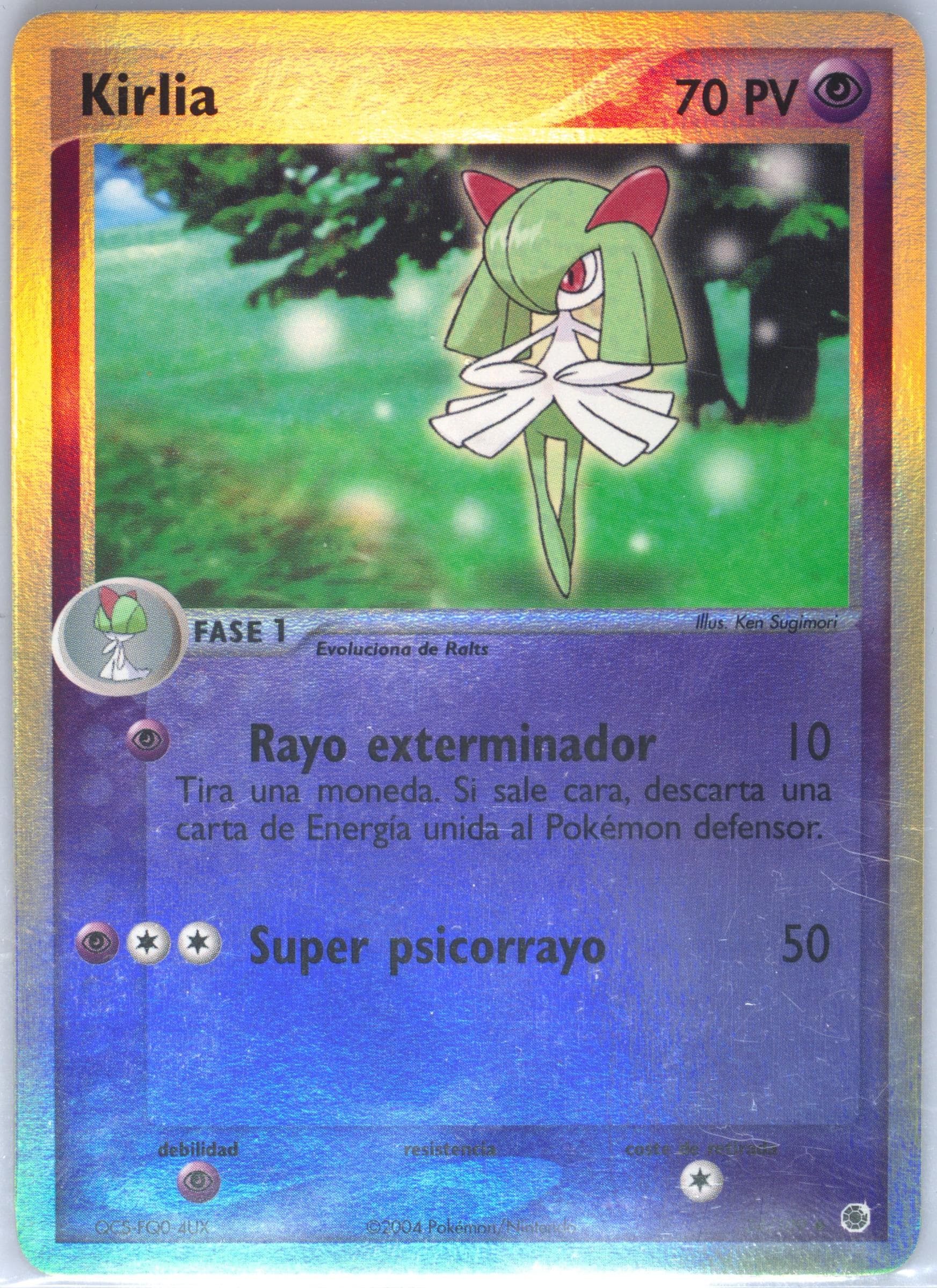 Kirlia-Reverse Foil (34) 2004 Pokemon Spanish EX Ruby & Sapphire
