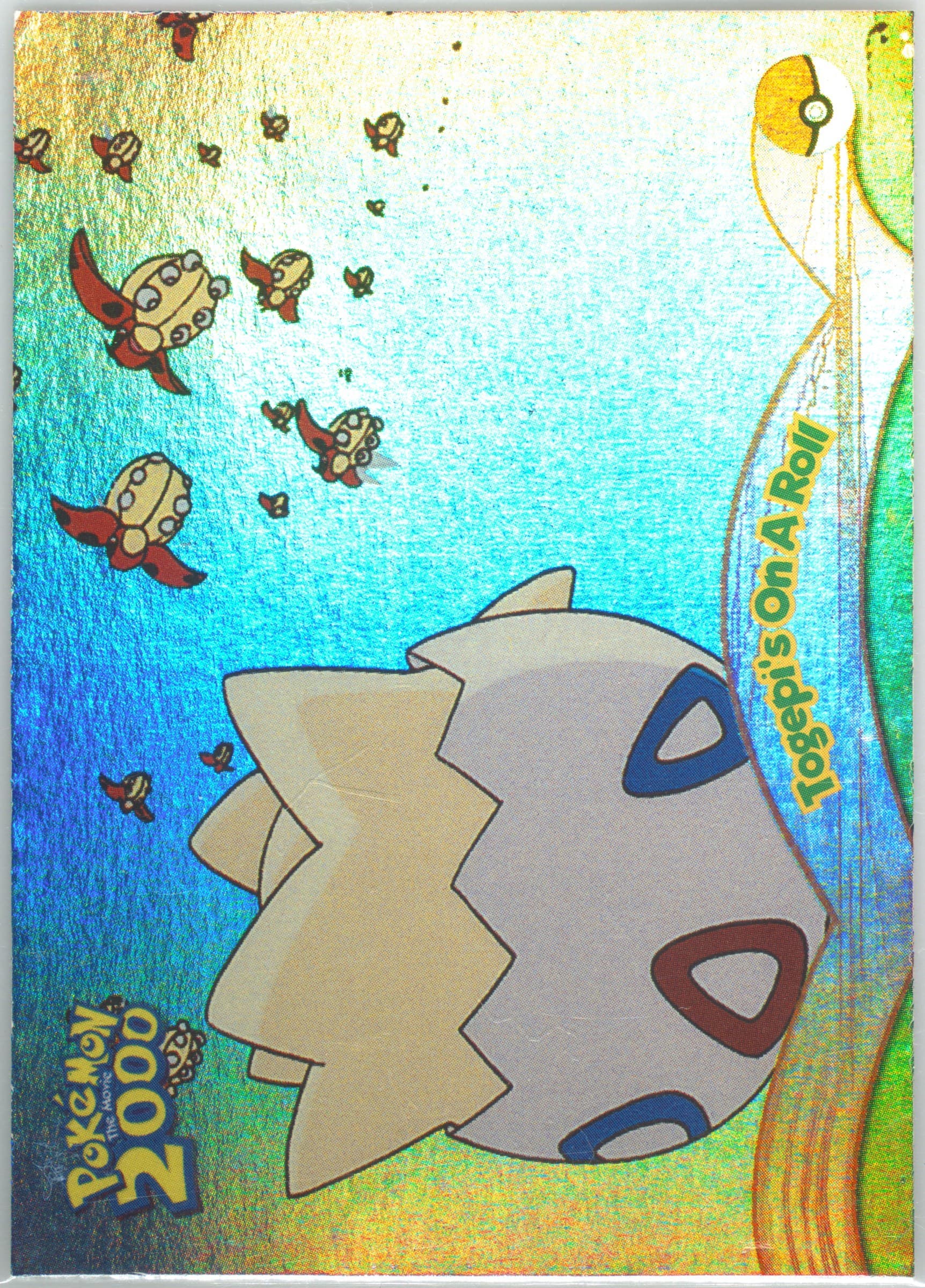 Togepi's on A Roll Rainbow Foil (1) 2000 Topps Pokemon the Movie 2000