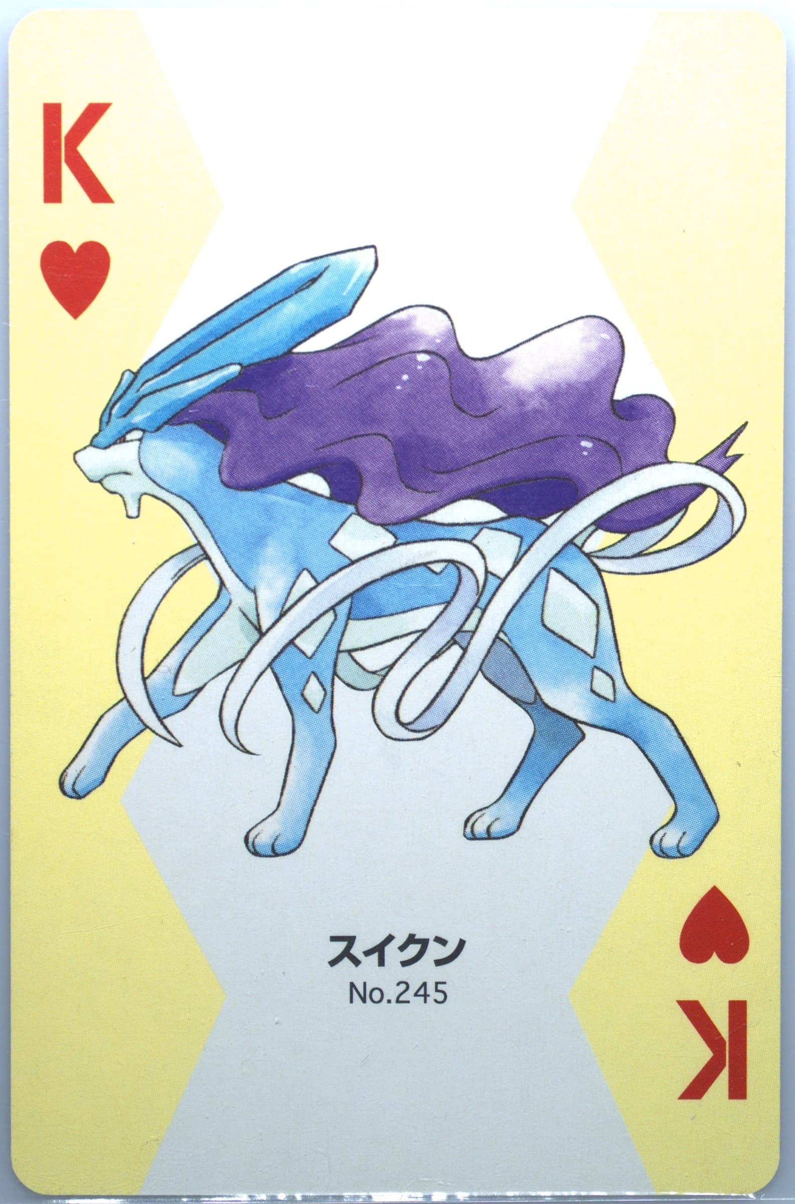 Suicune King of Hearts (245) 2000 Pokemon Gold Version Part 2 Playing Cards
