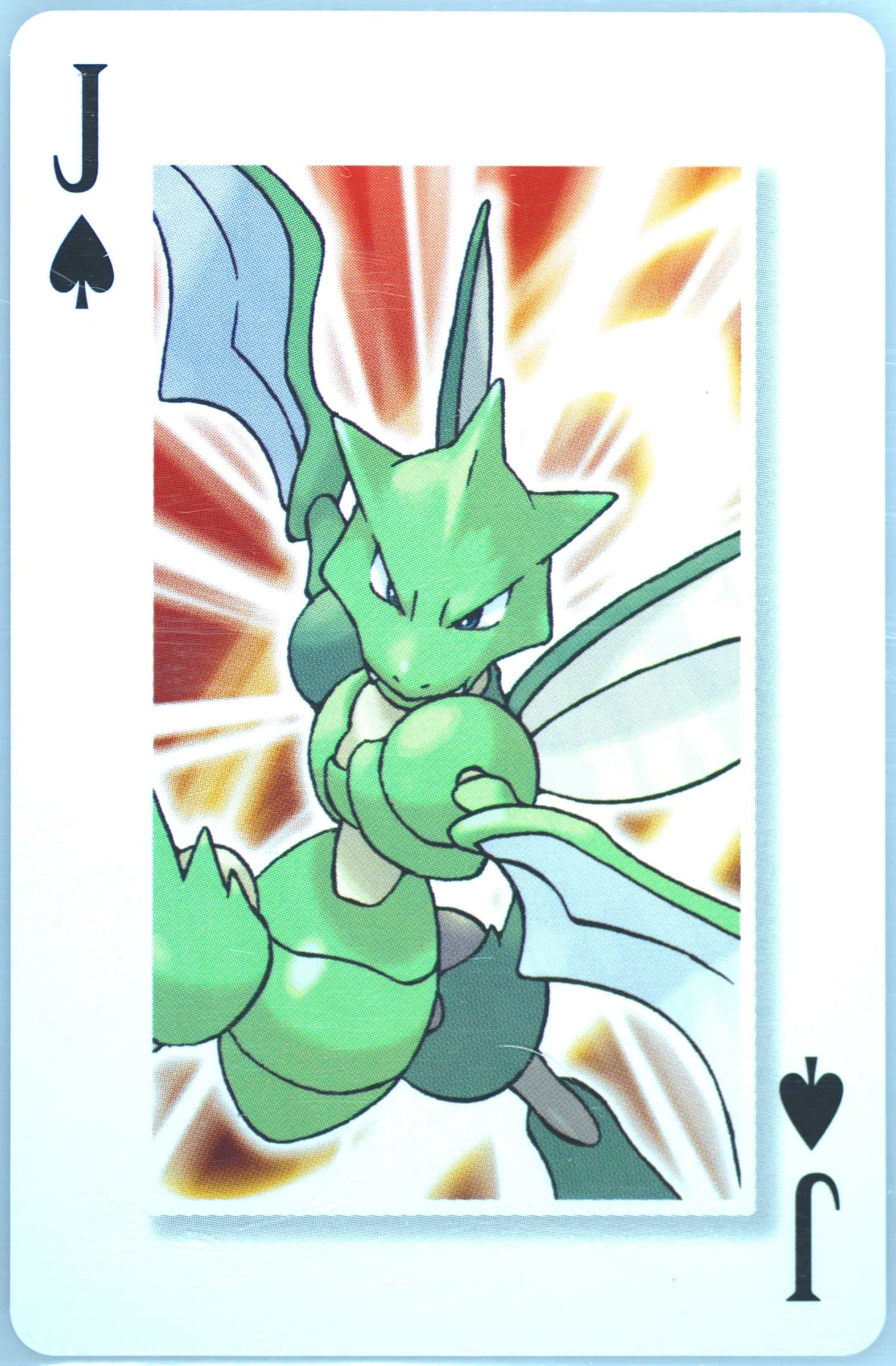 Scyther Jack of Spades 2006 Pokemon Center 10th Anniversary Playing Cards Blue Deck