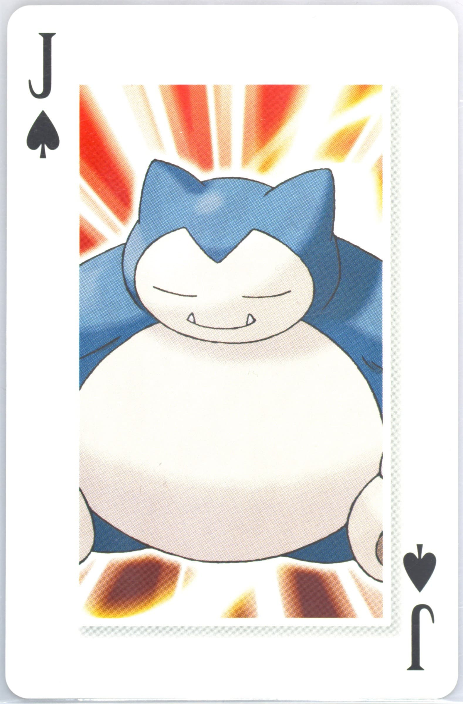 Snorlax Jack of Spades 2006 Pokemon Center 10th Anniversary Playing Cards Green Deck
