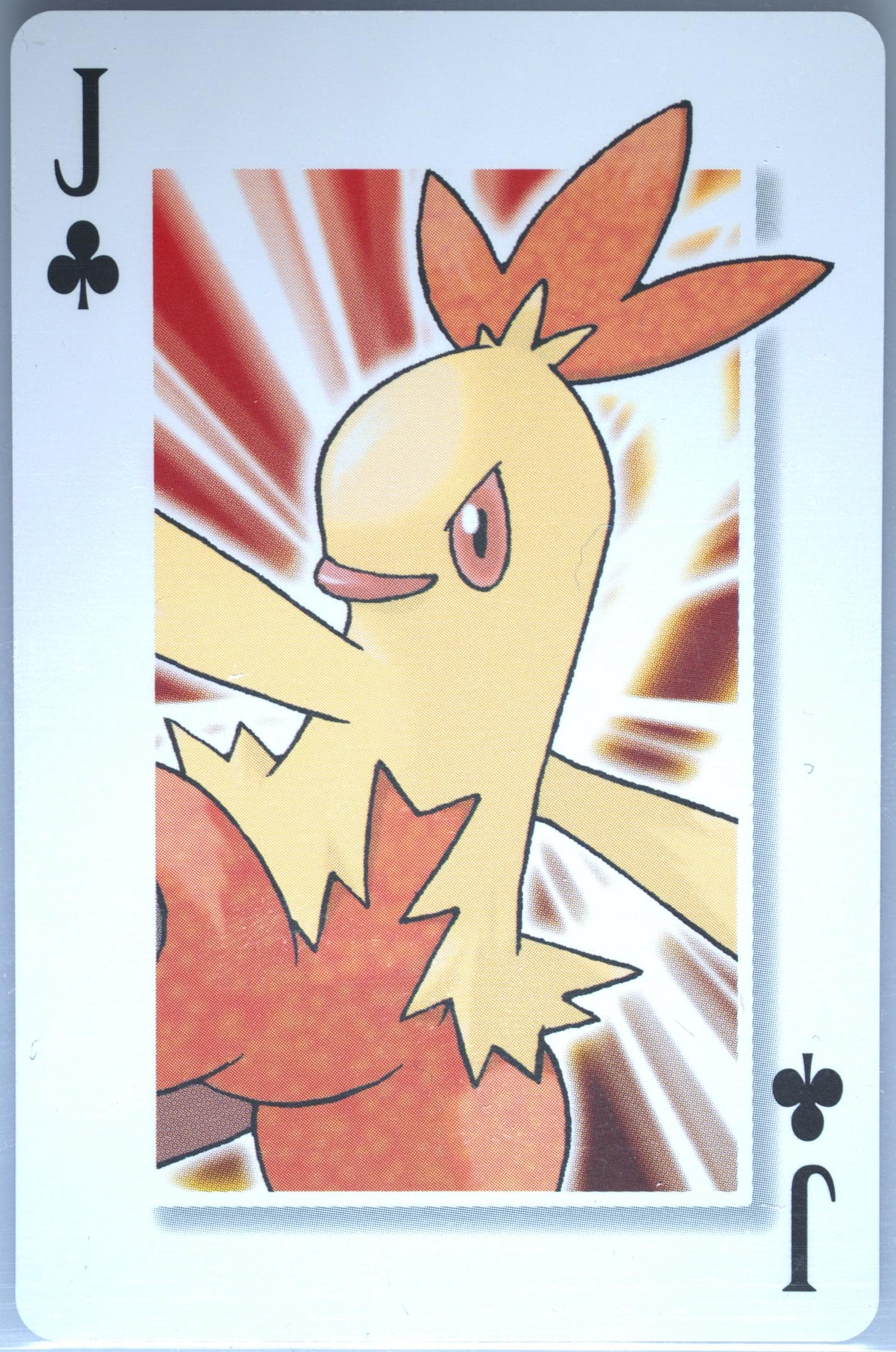 Combusken Jack of Clubs 2006 Pokemon Center 10th Anniversary Playing Cards Blue Deck