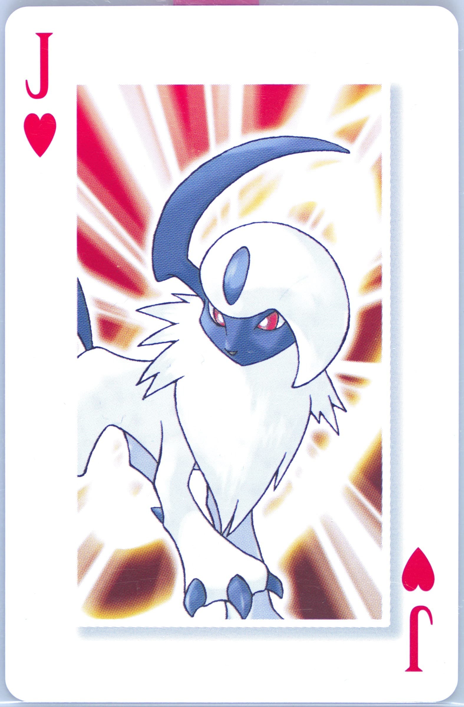 Absol Jack of Hearts 2006 Pokemon Center 10th Anniversary Playing Cards Yellow Deck