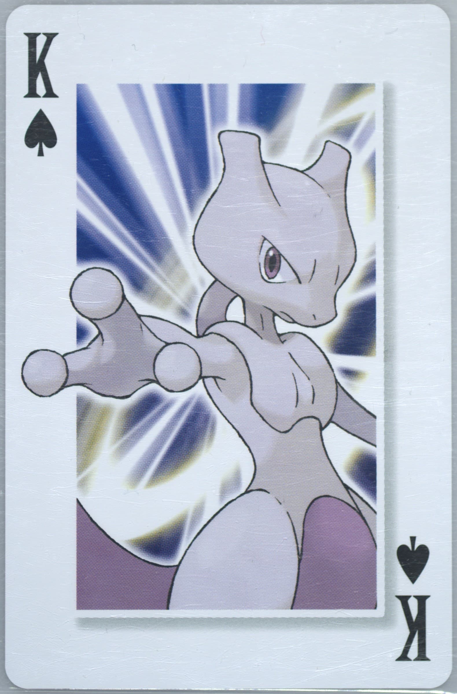 Mewtwo King of Spades 2006 Pokemon Center 10th Anniversary Playing Cards Red Deck