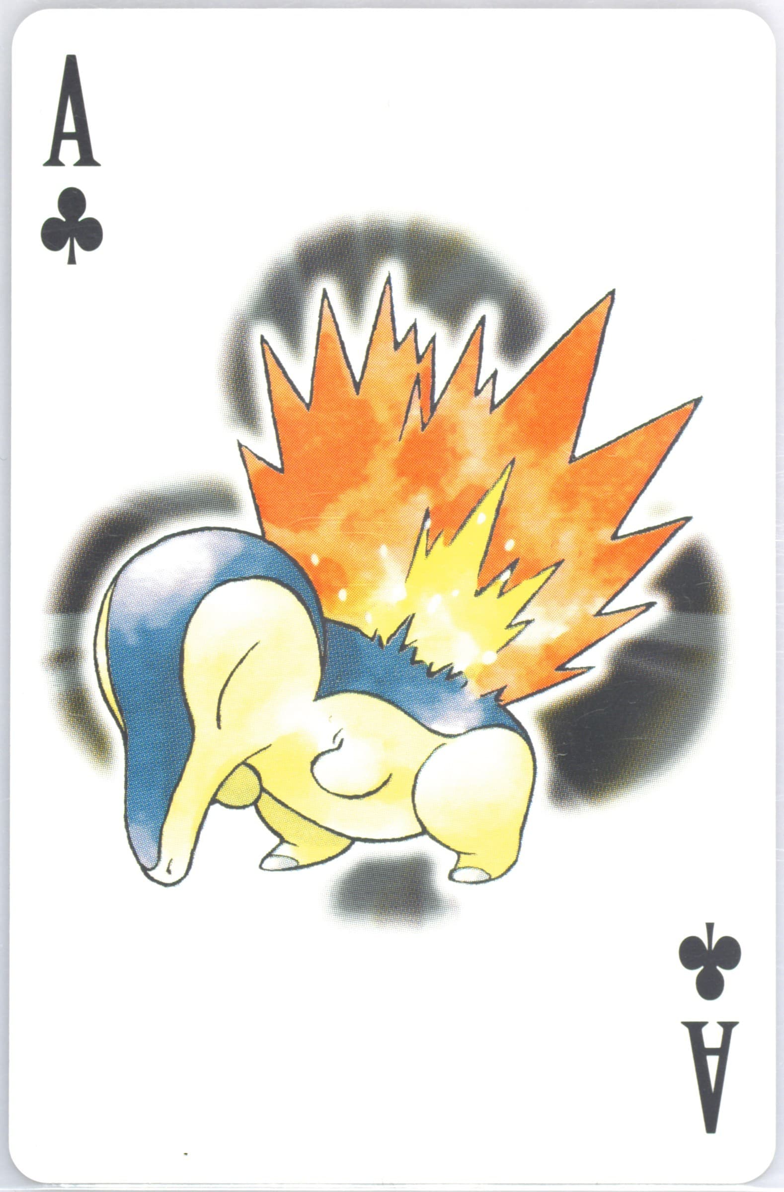 Cyndaquil Ace of Clubs 2006 Pokemon Center 10th Anniversary Playing Cards Green Deck