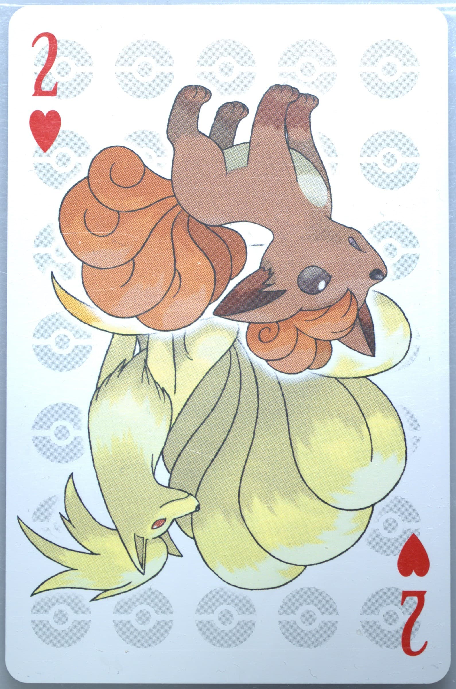 Ninetales/Vulpix 2 of Hearts 2006 Pokemon Center 10th Anniversary Playing Cards Blue Deck