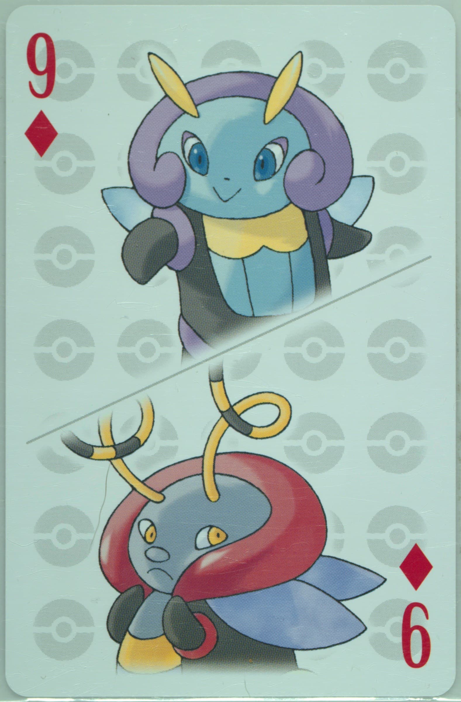 Illumise/Volbeat 9 of Diamonds 2006 Pokemon Center 10th Anniversary Playing Cards Red Deck