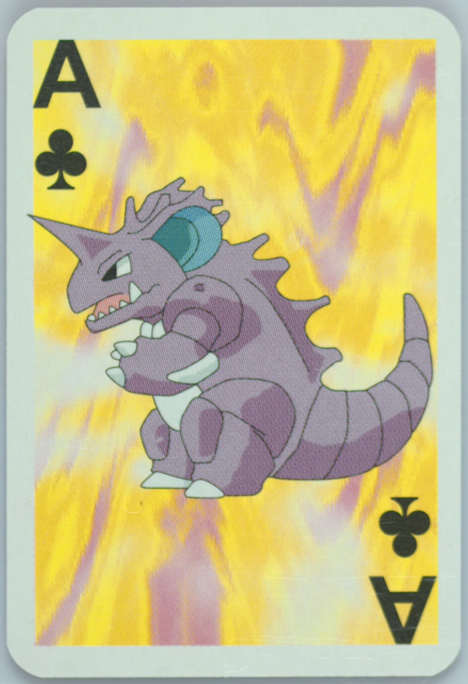 Nidoking Ace of Clubs 1999 Bicycle Pokemon Mini Playing Cards Red Deck