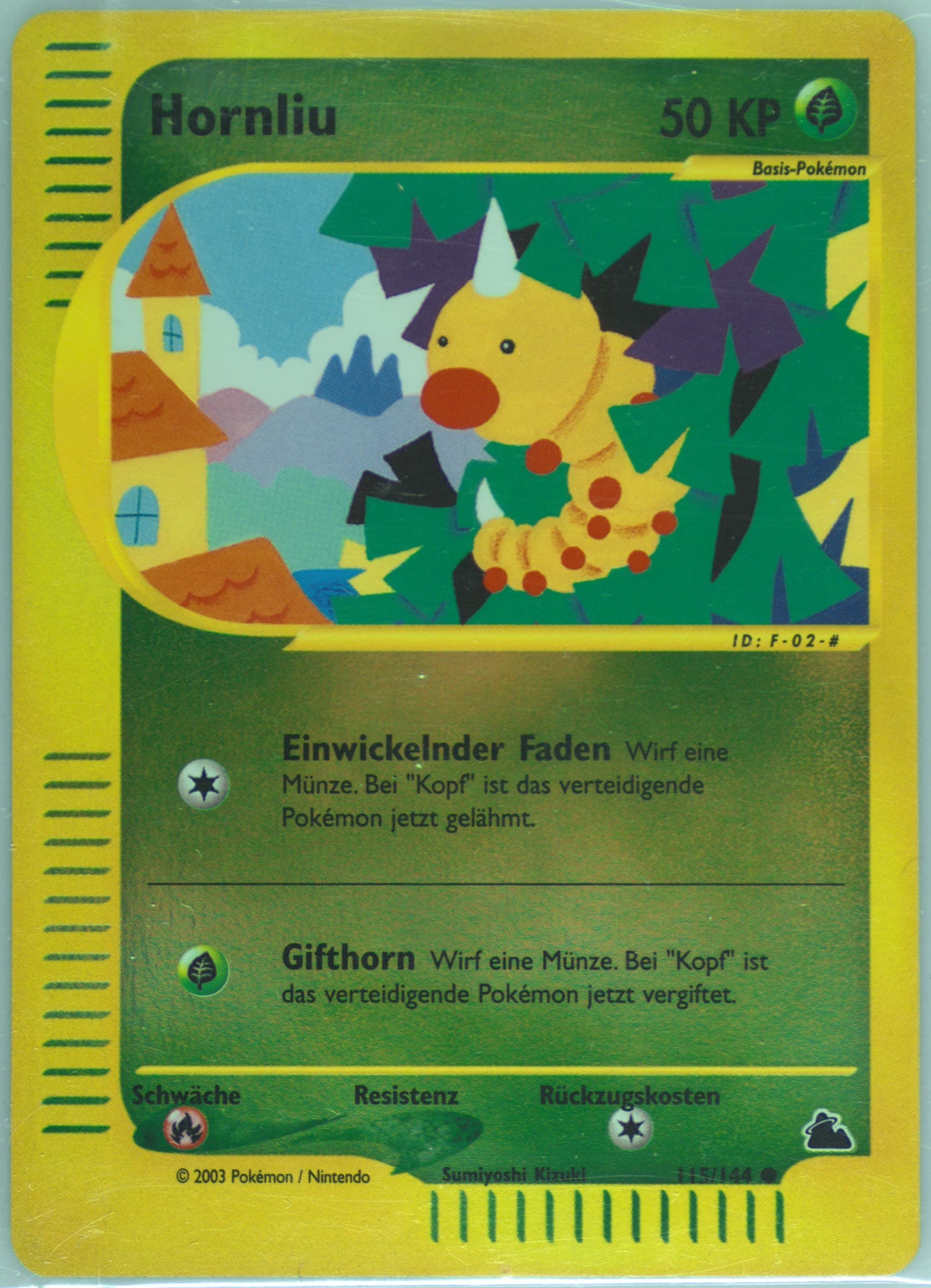 Hornliu-Reverse Foil German (115) 2003 Pokemon Skyridge