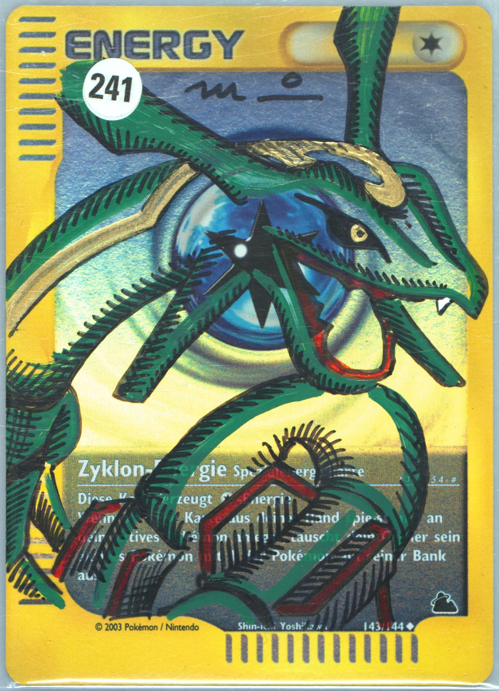 Zyklon-Energie-Reverse Foil German (143) 2003 Pokemon Skyridge
