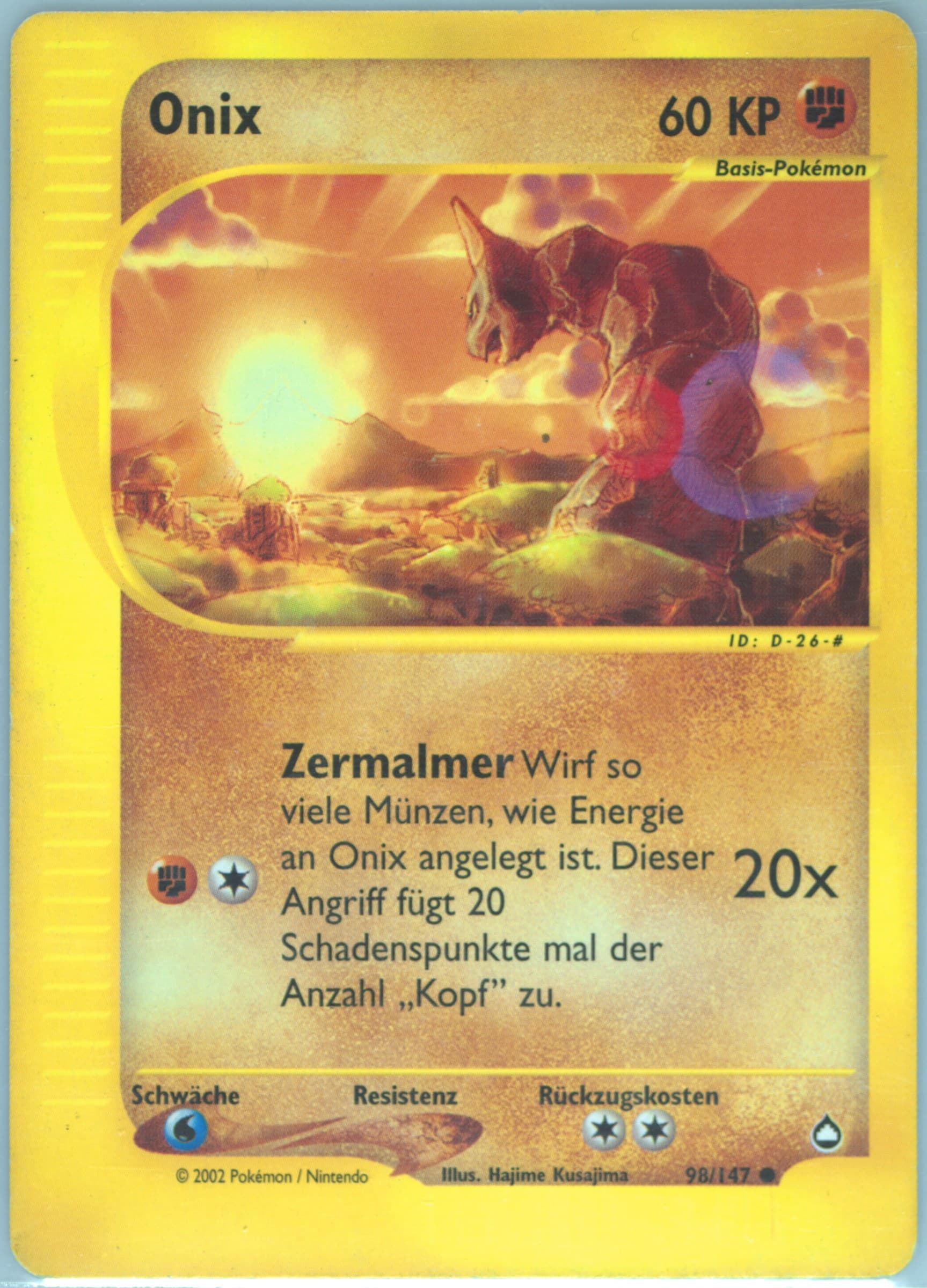 Onix German (98) 2003 Pokemon Aquapolis