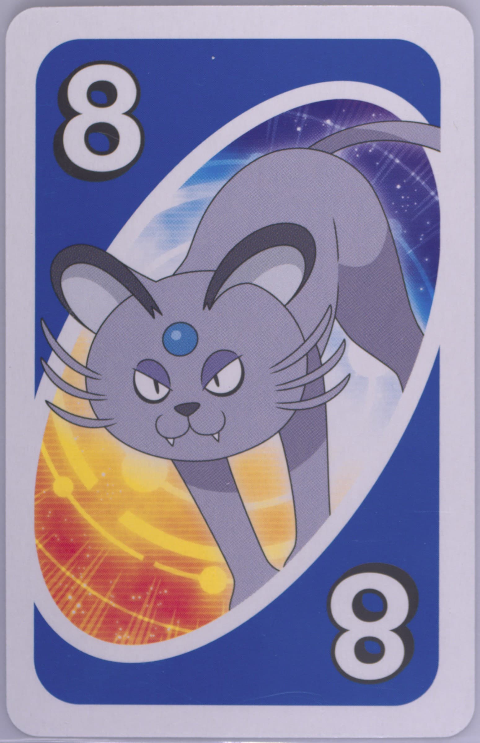 Alolan Persian Japanese Back-Blue-#8 2017 Uno Pokemon Sun & Moon