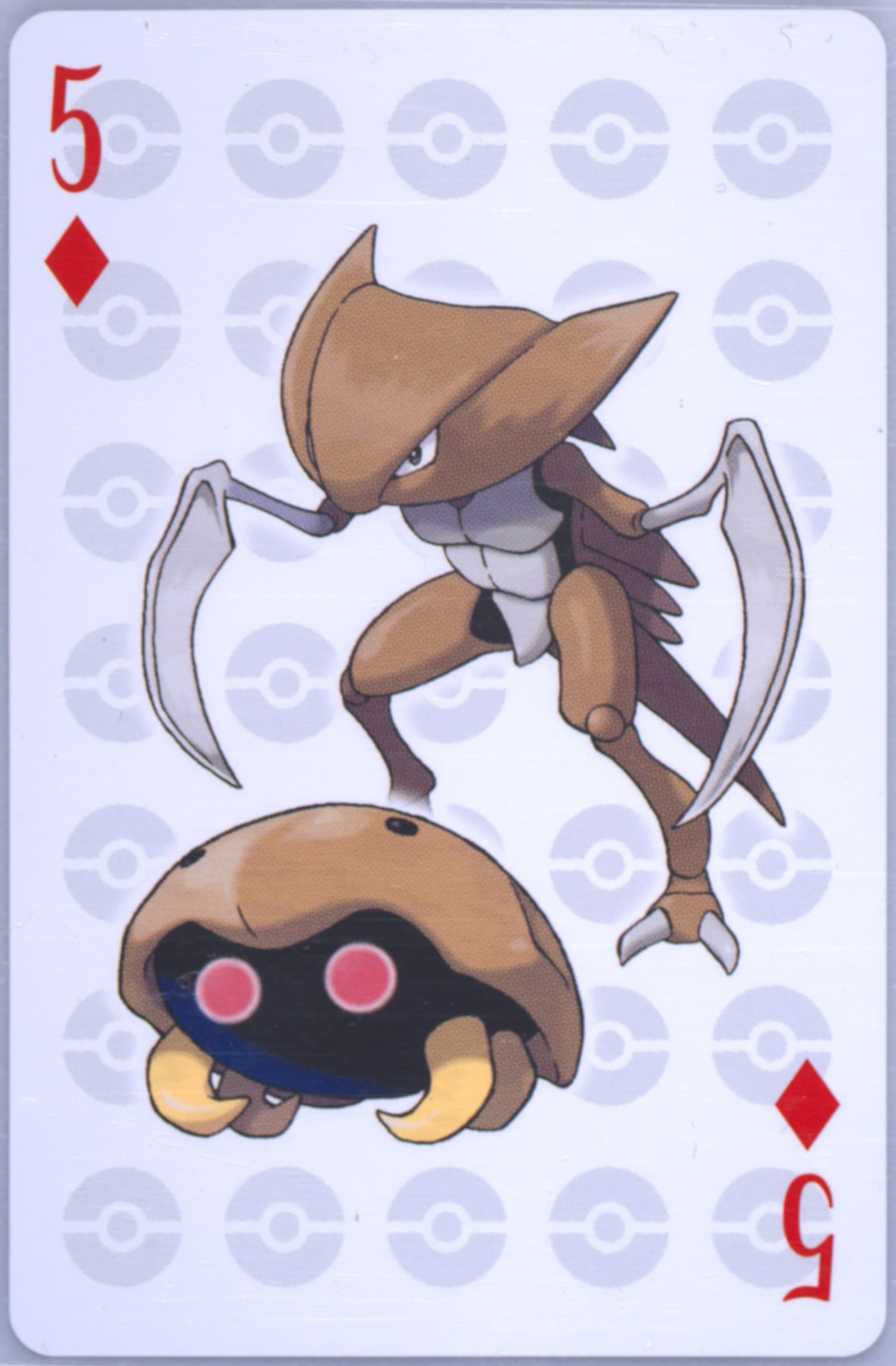 Kabuto/Kabutops 5 of Diamonds 2006 Pokemon Center 10th Anniversary Playing Cards Yellow Deck