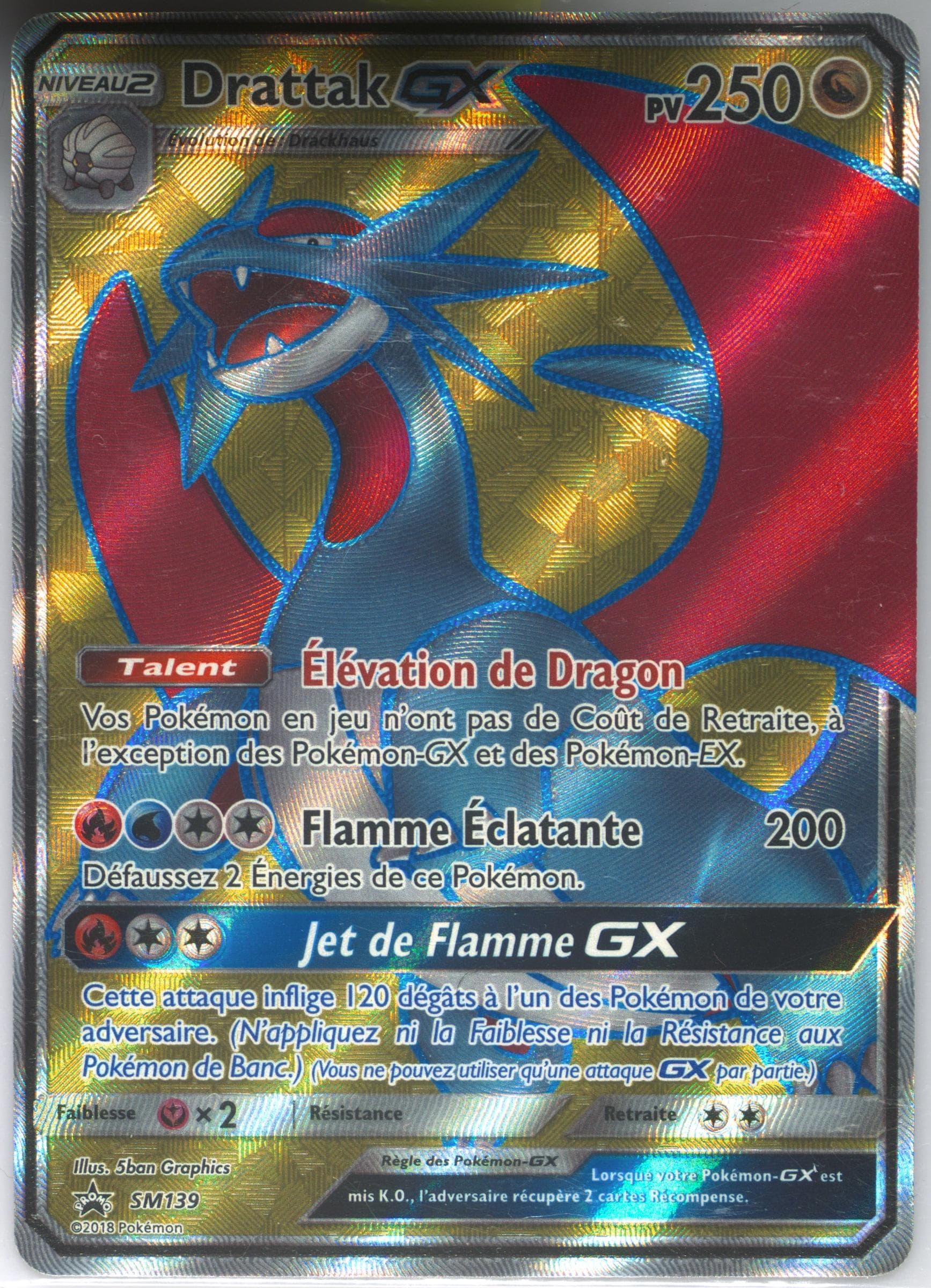 Full Art/Drattak GX Dragon Majesty Special Collection-French (SM139) 2018 Pokemon SM Black Star Promo