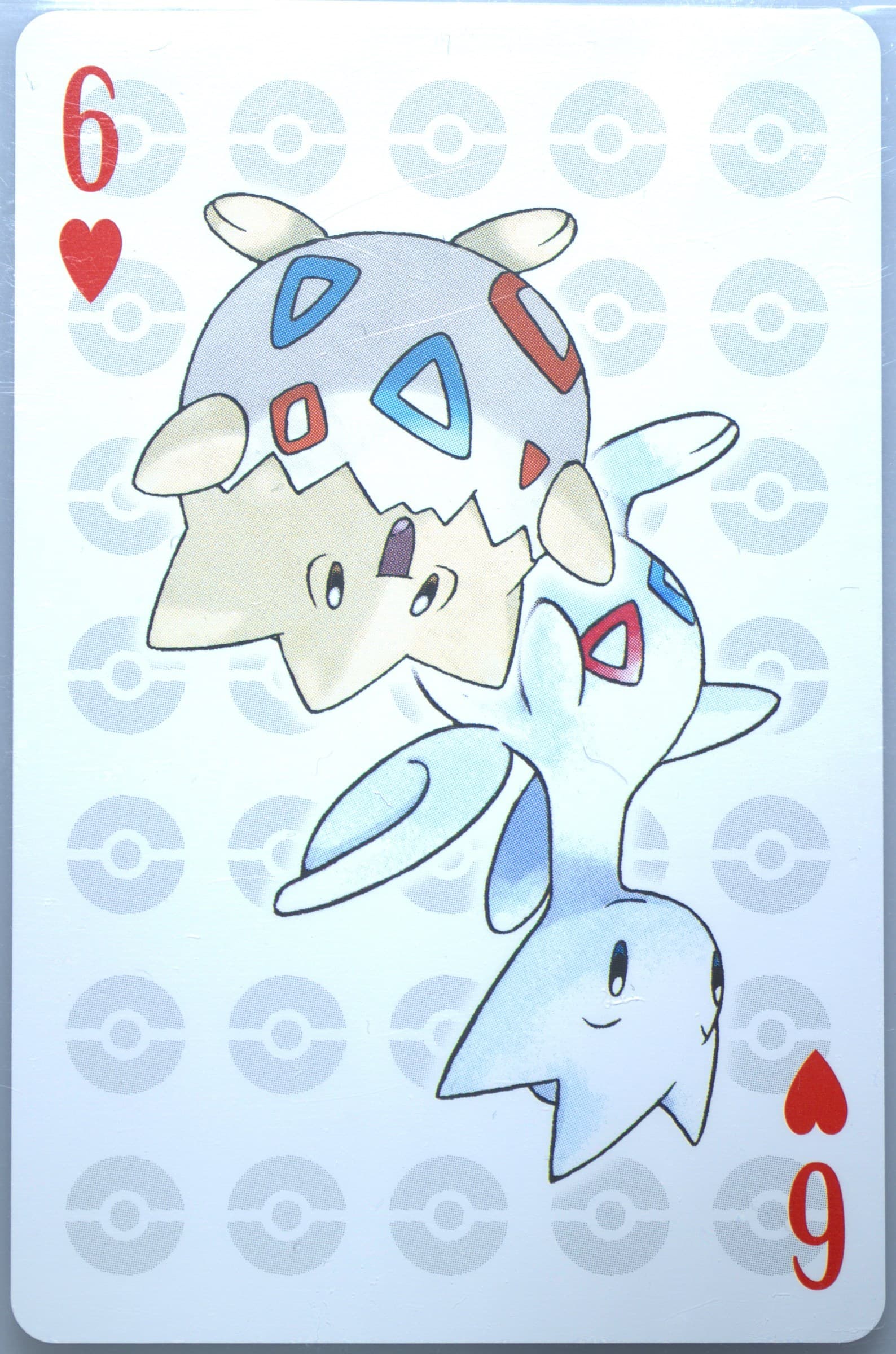 Togepi/Togetic 6 of Hearts 2006 Pokemon Center 10th Anniversary Playing Cards Green Deck