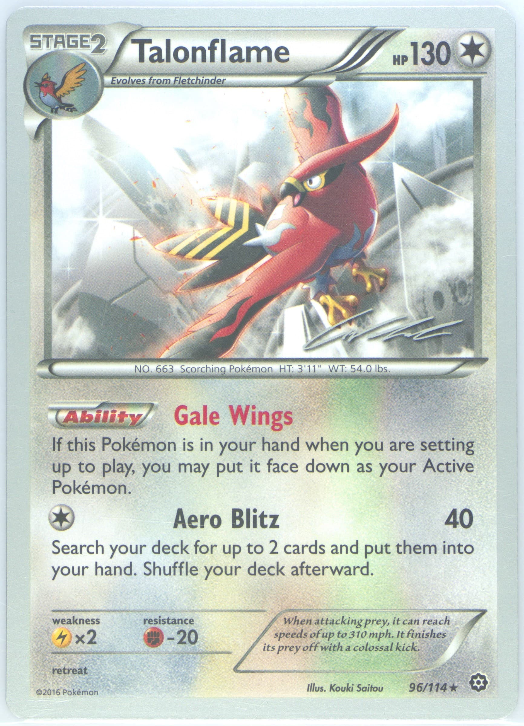 Talonflame Ninja Blitz (96) 2016 Pokemon World Championships Deck Promo