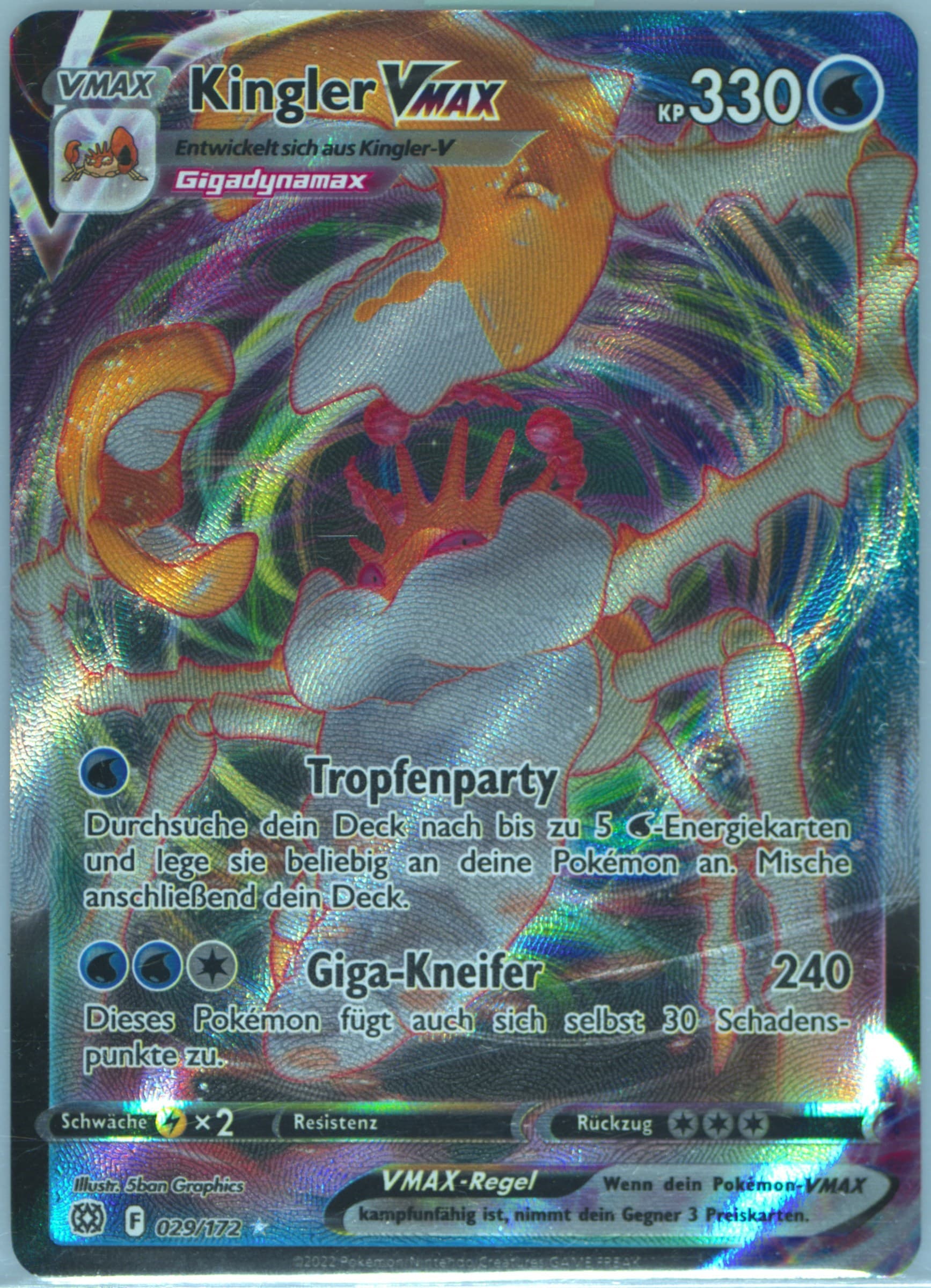 Full Art/Kingler Vmax German (029) 2022 Pokemon Sword & Shield Brilliant Stars