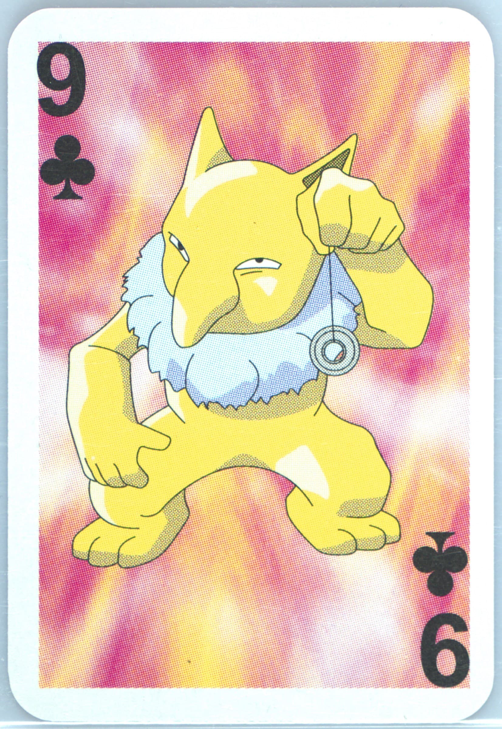 Hypno 9 of Clubs 1999 Bicycle Pokemon Mini Playing Cards Red Deck